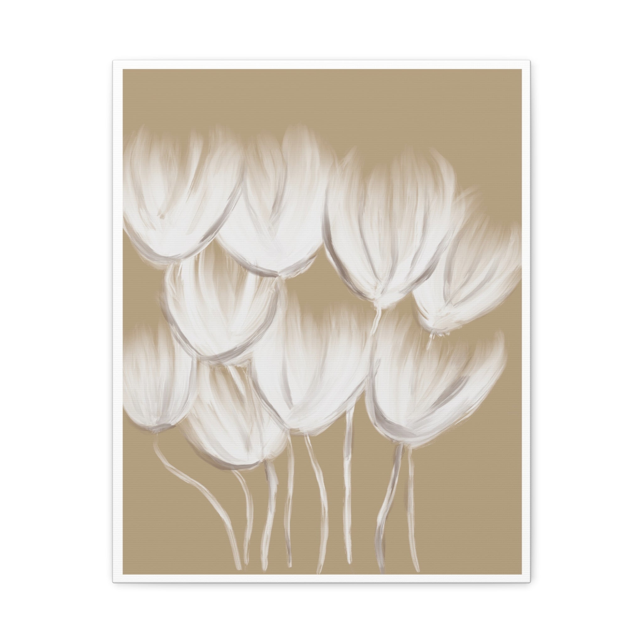 Ivory Petal Stillness - Canvas