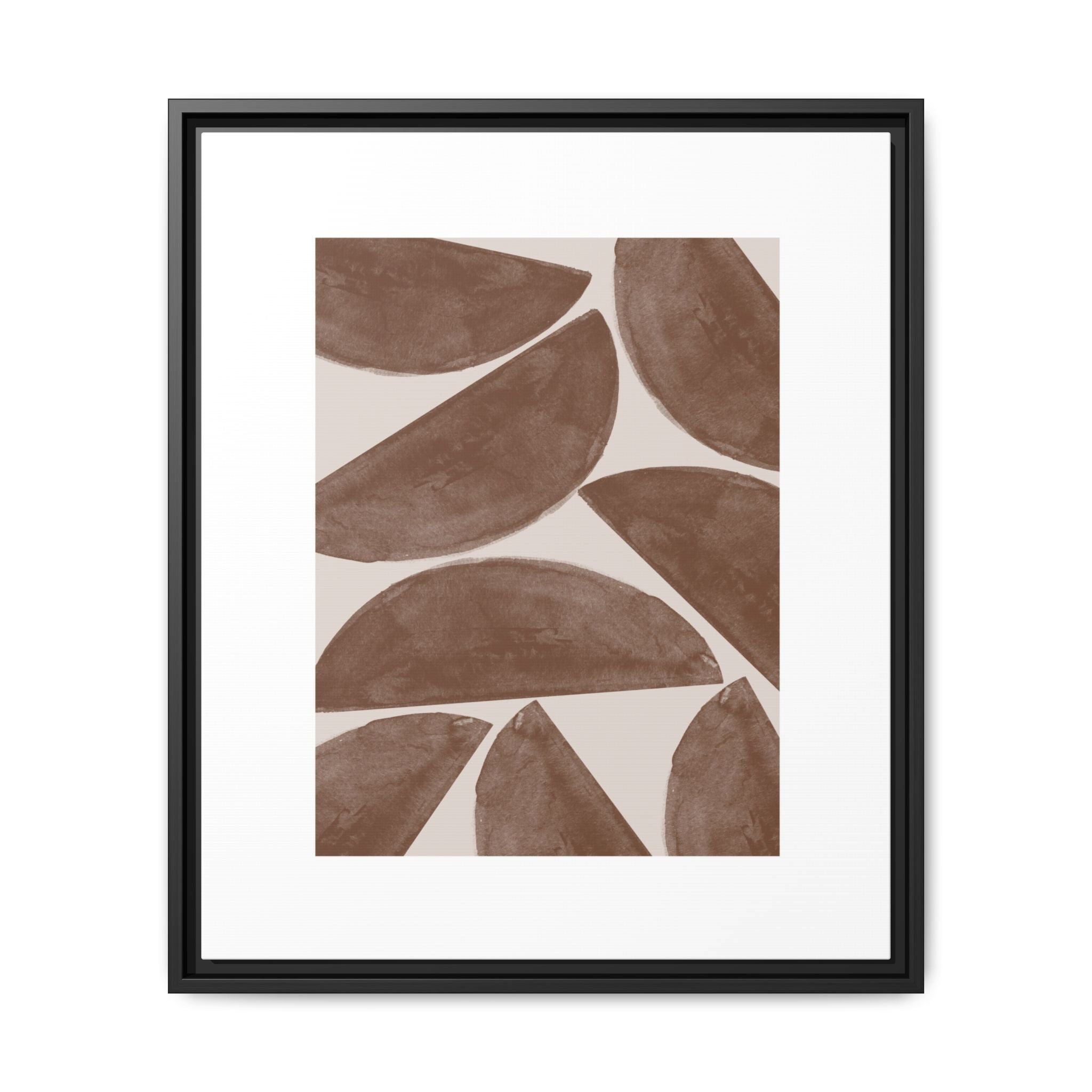 Terracotta Crescent Rhythm - Framed