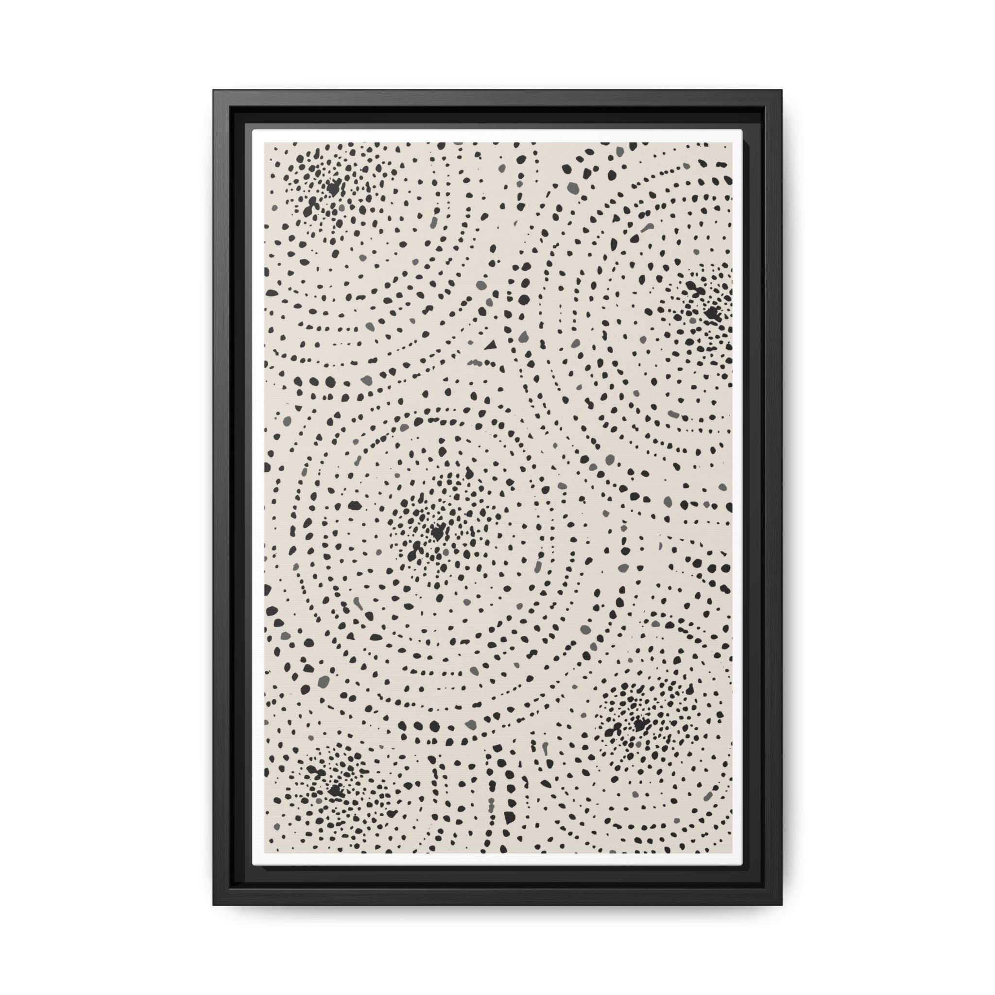 Celestial Pebble Drift Patterns - Framed