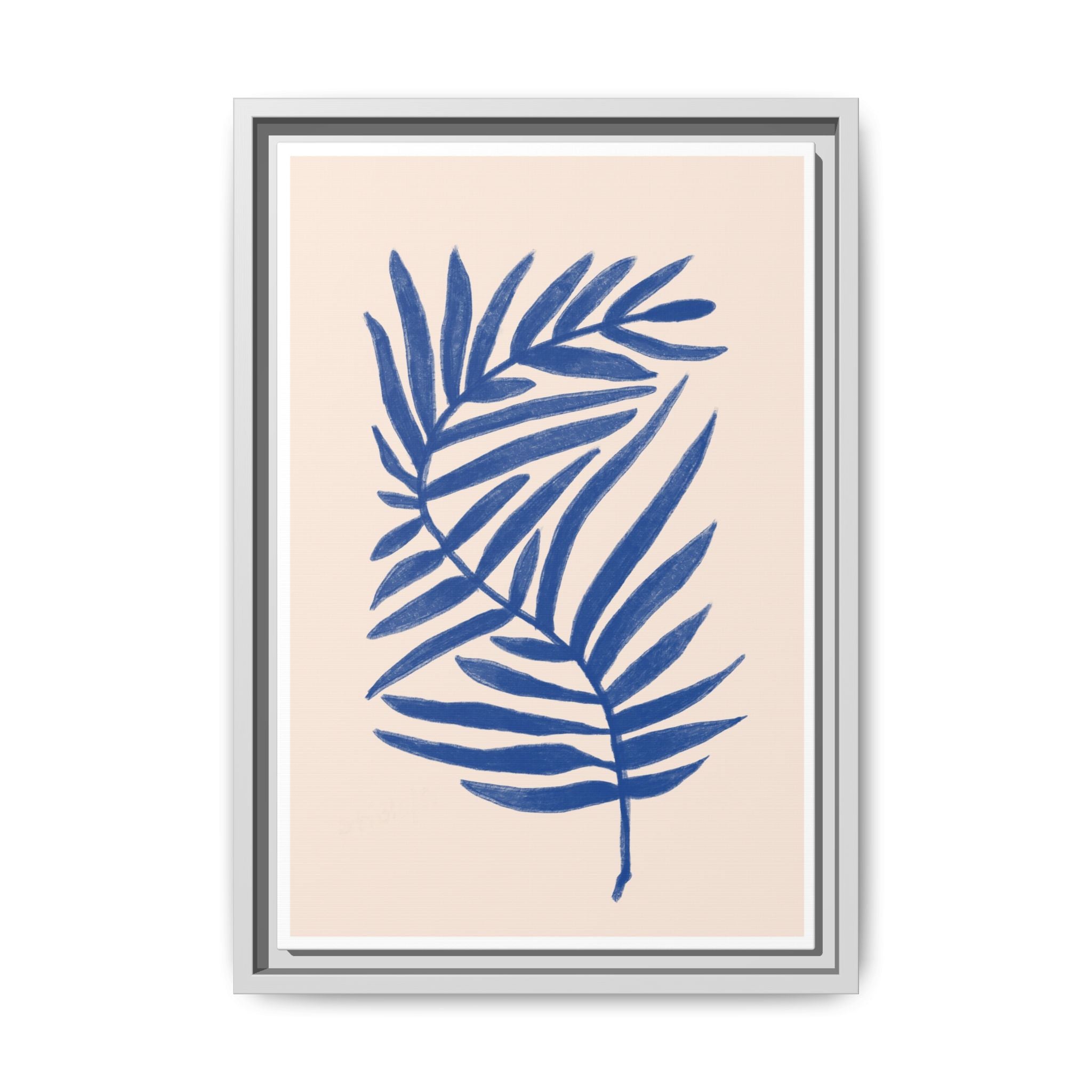 Sapphire Frond Harmony - Framed