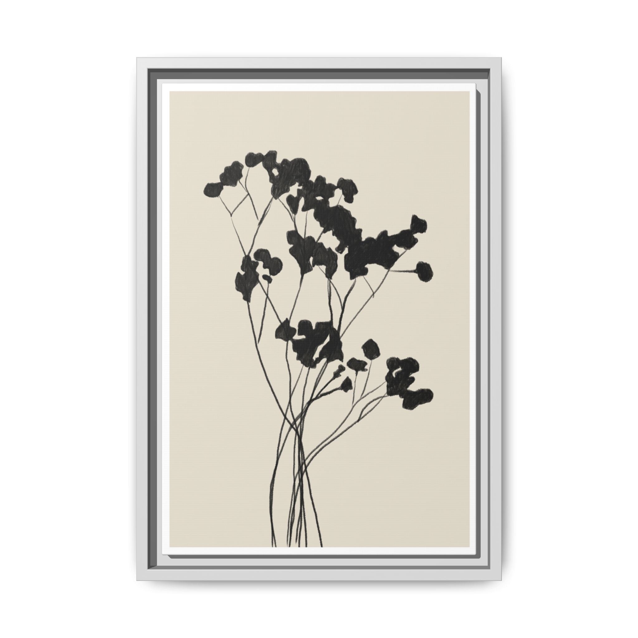 Velvet Bloom Silhouettes - Framed