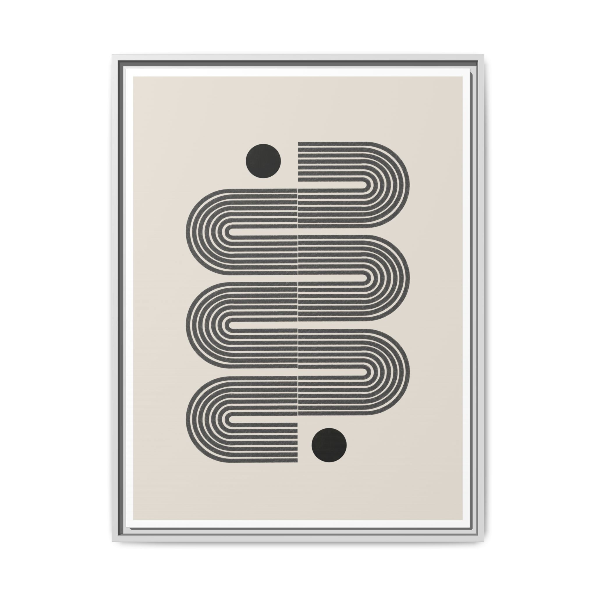 Midnight Circuit Flow - Framed