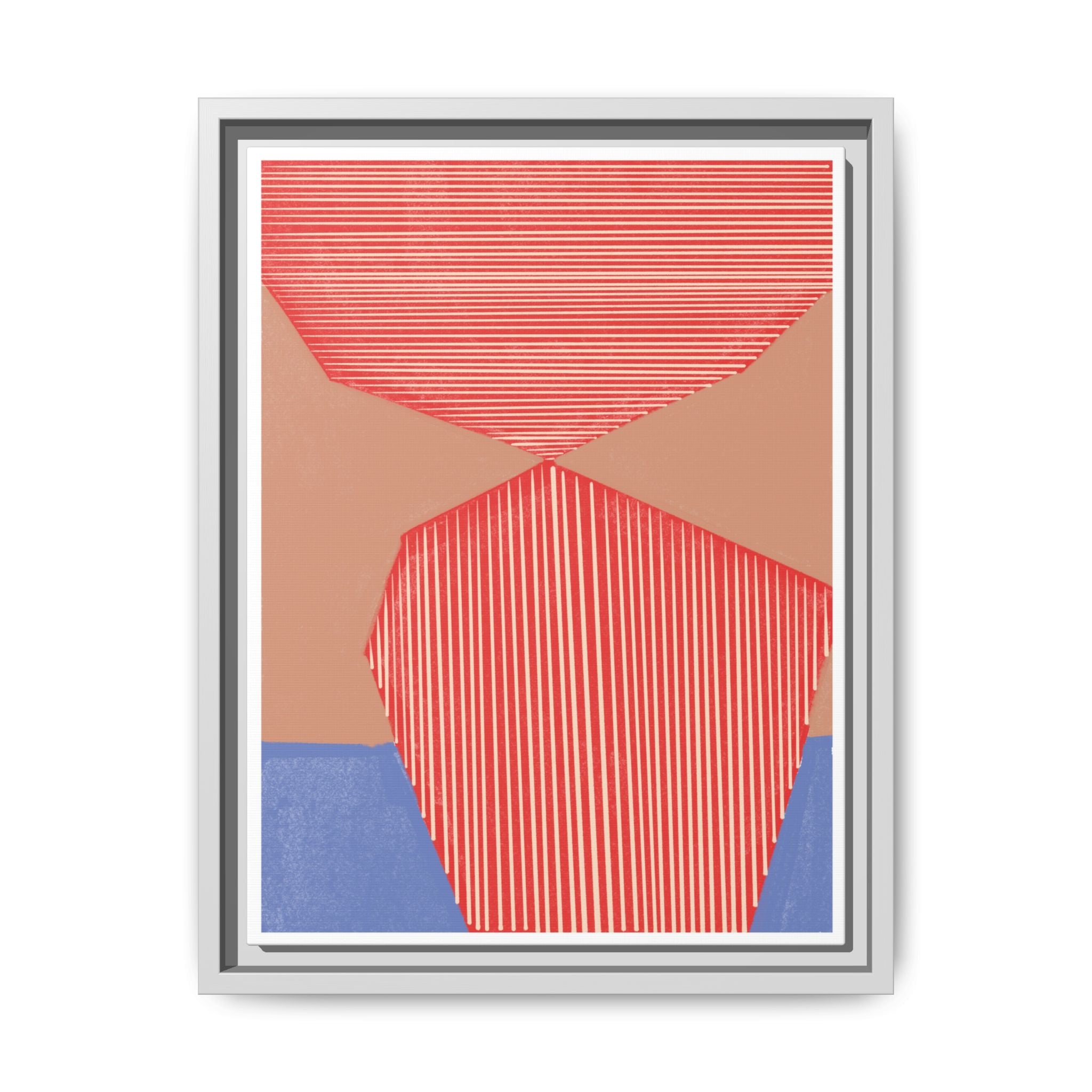 Crimson Axis Drift - Framed