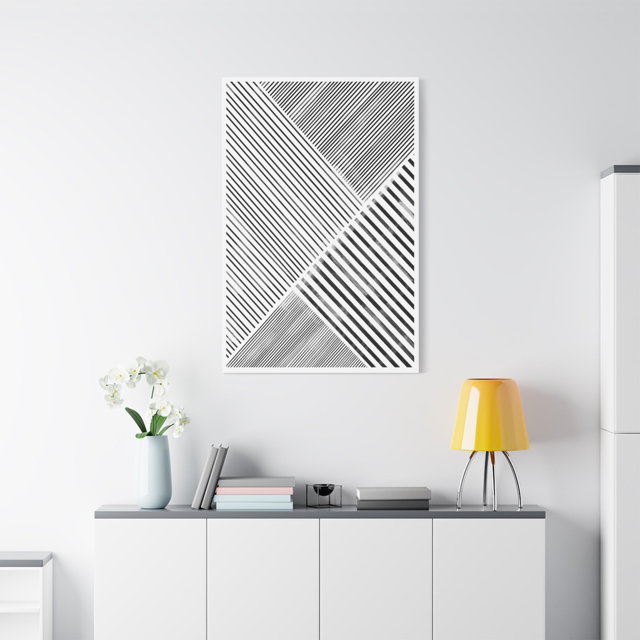 Monochrome Motion Angles - Canvas