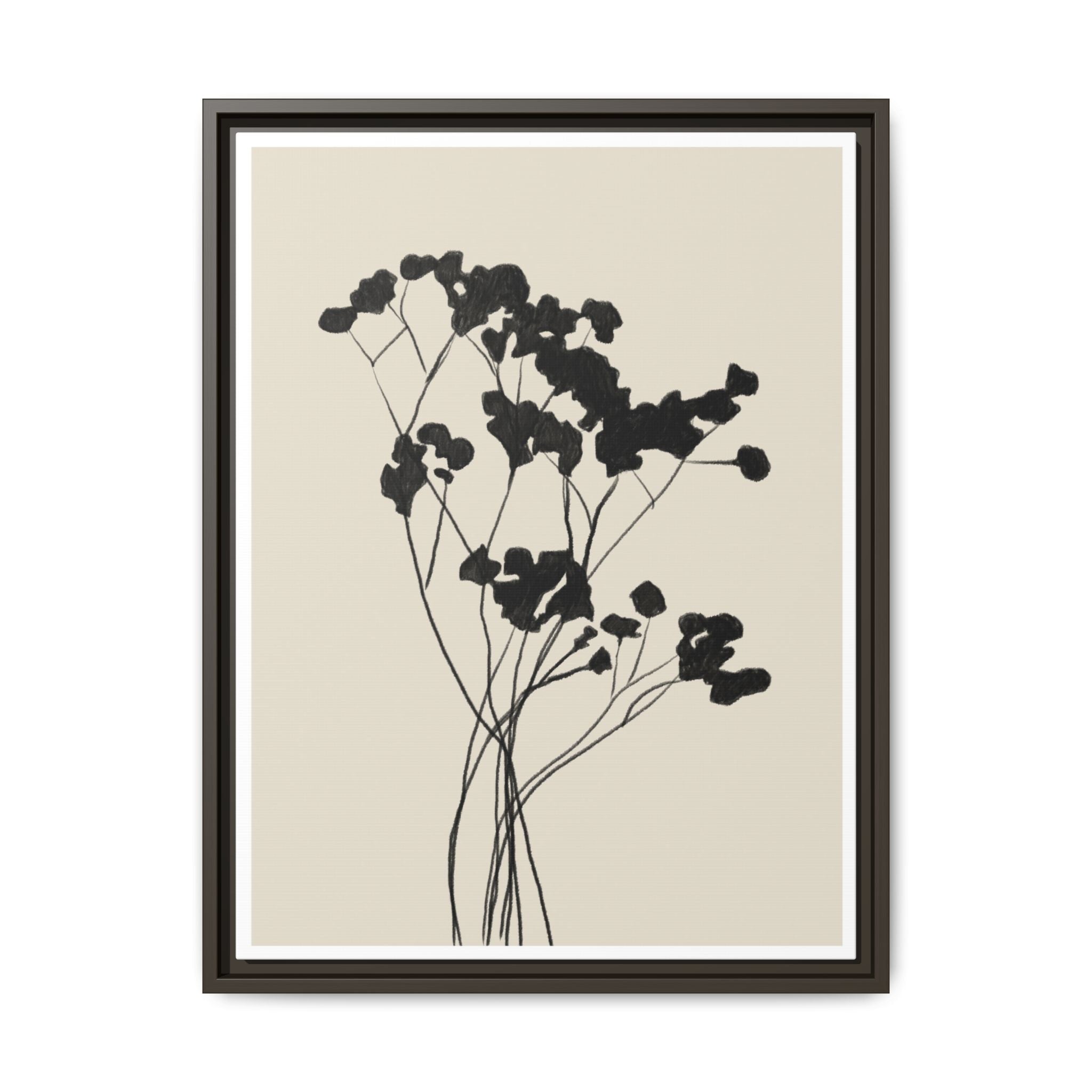Velvet Bloom Silhouettes - Framed