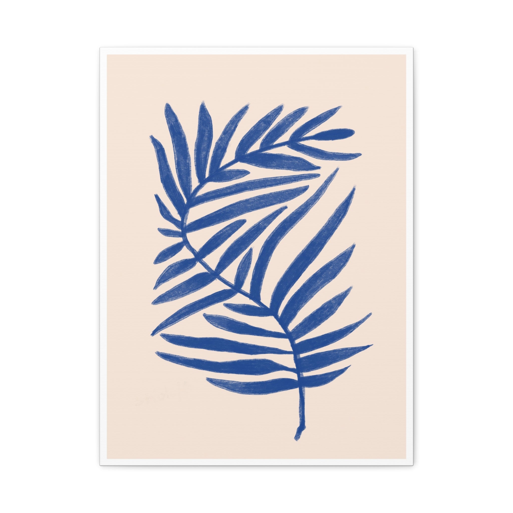 Sapphire Frond Harmony - Canvas