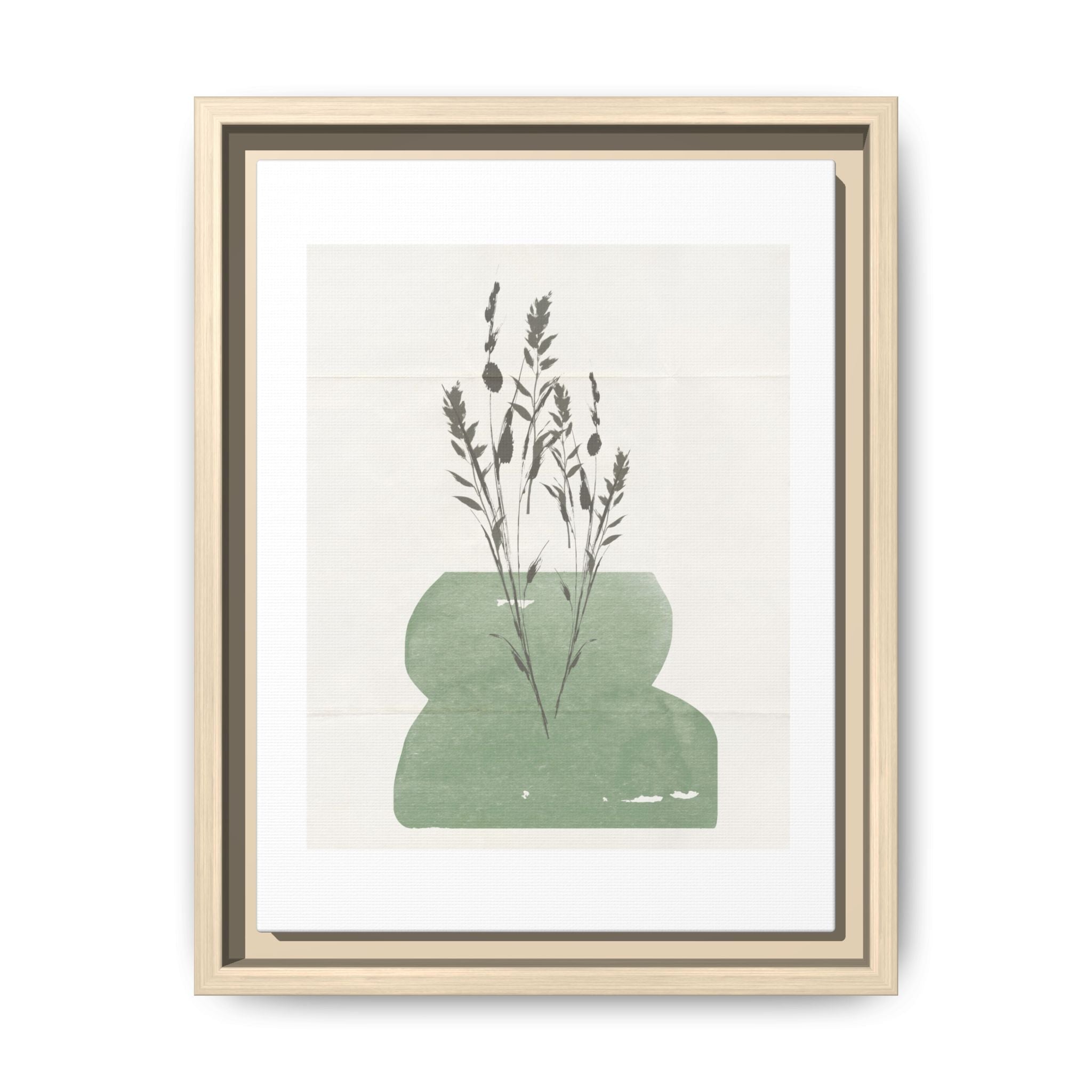 Sage Meadow Silhouette - Framed