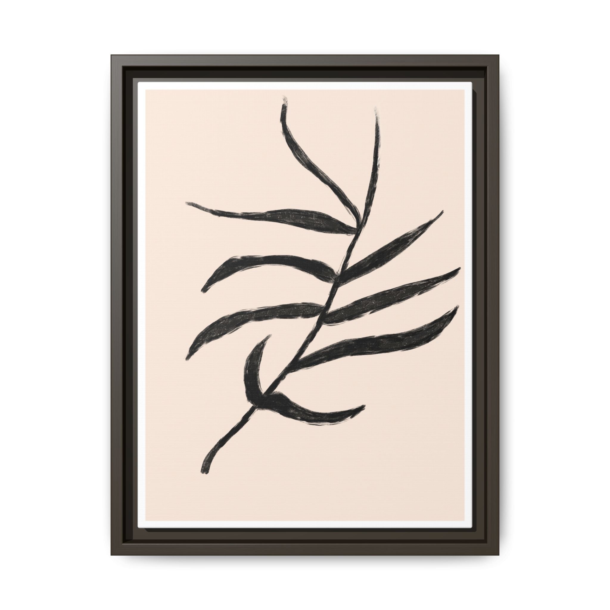 Ebony Frond Drift - Framed