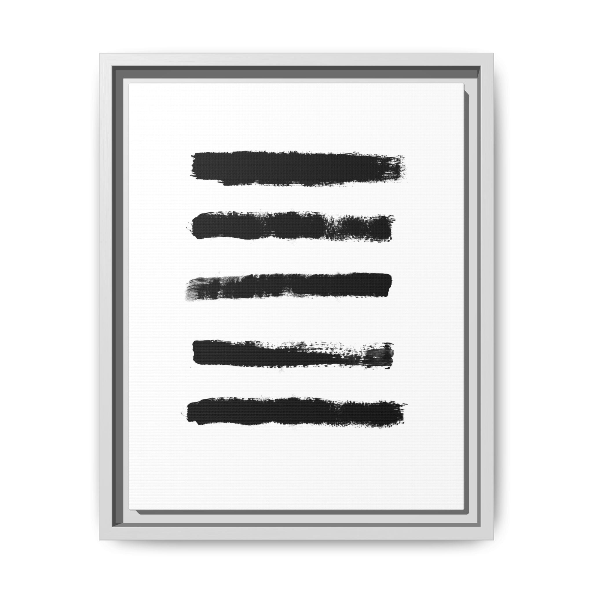 Obsidian Silence Strokes - Framed
