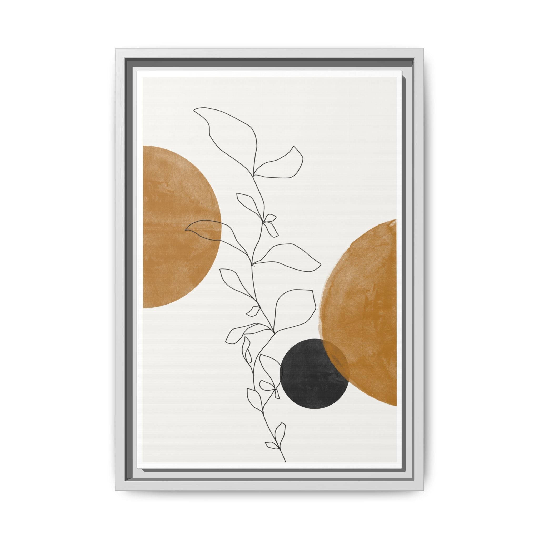 Amber Botanical Drift - Framed