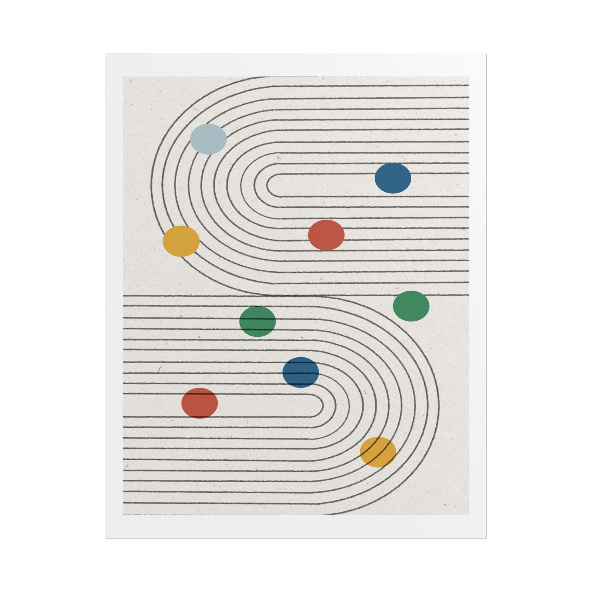 Retro Orbit Pathways - Poster