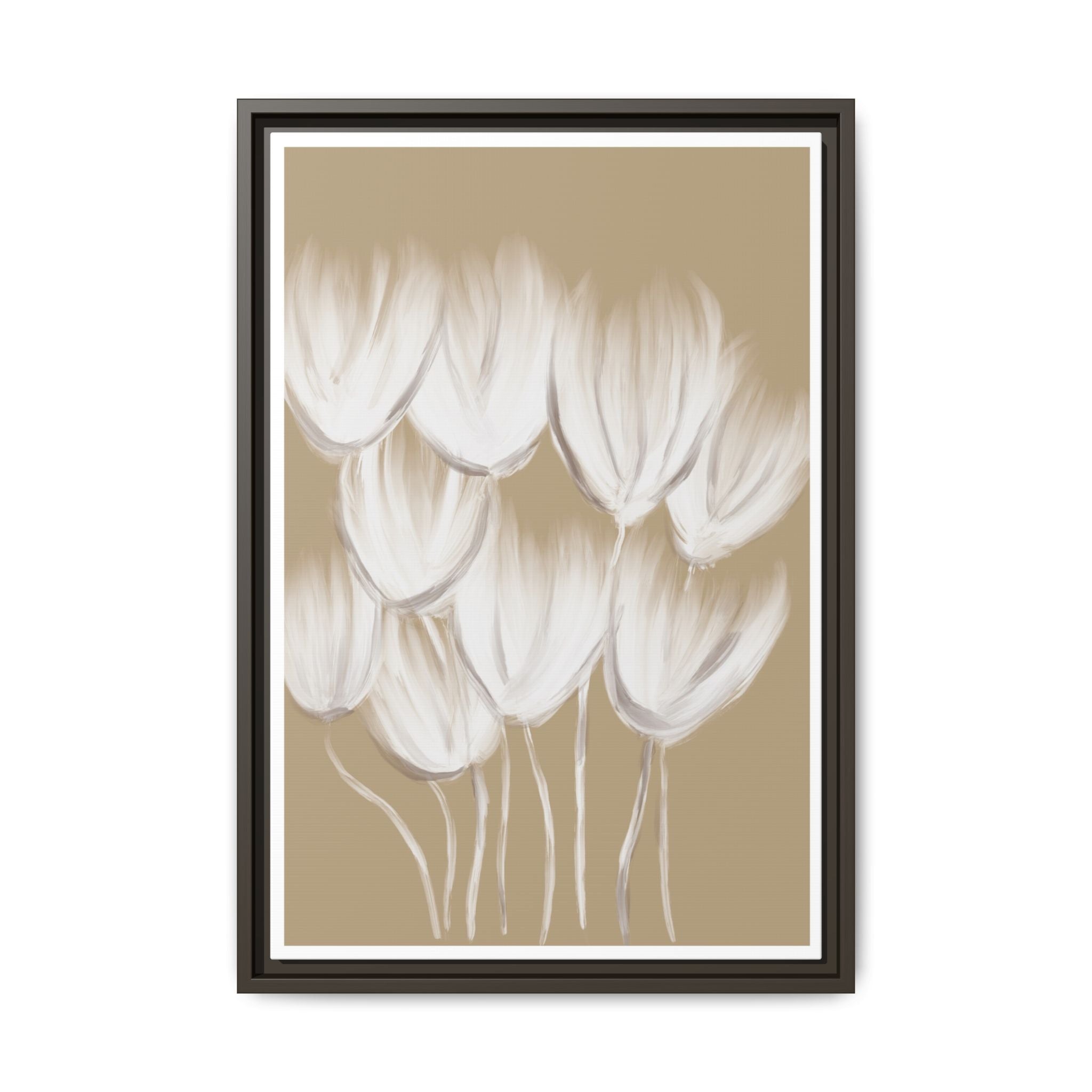 Ivory Petal Stillness - Framed