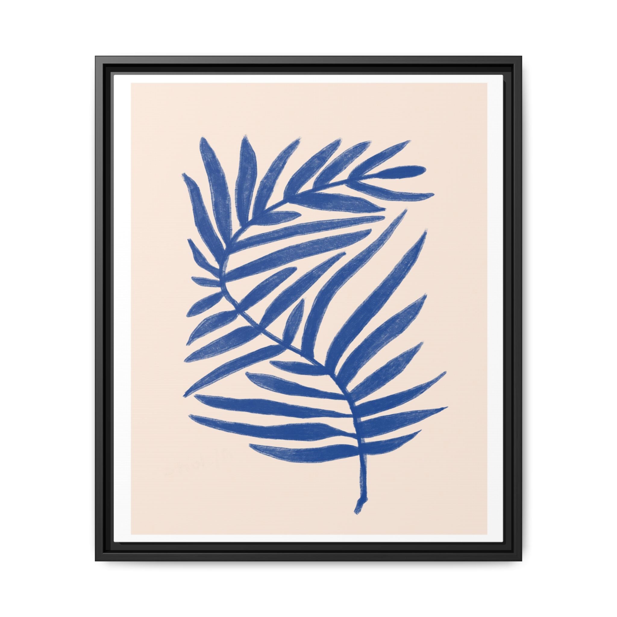 Sapphire Frond Harmony - Framed