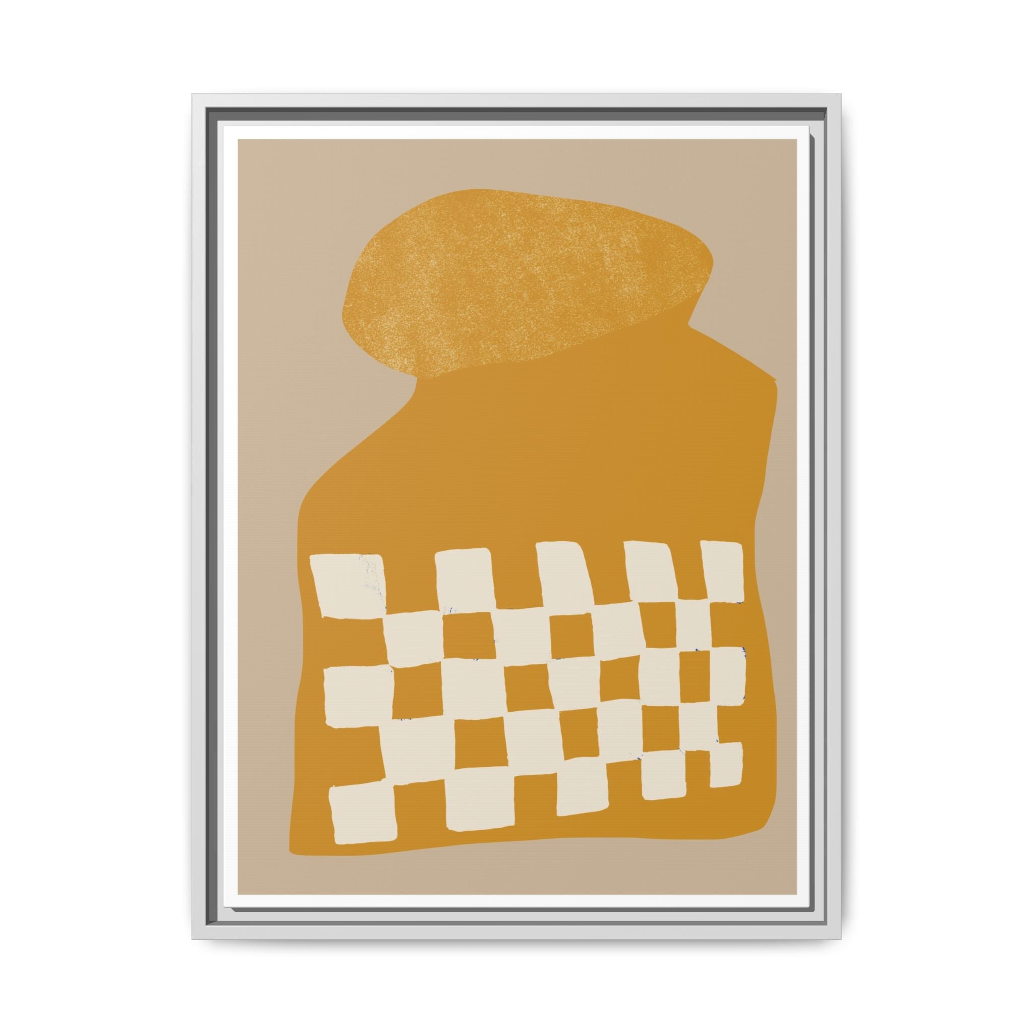Golden Mosaic Bloom - Framed