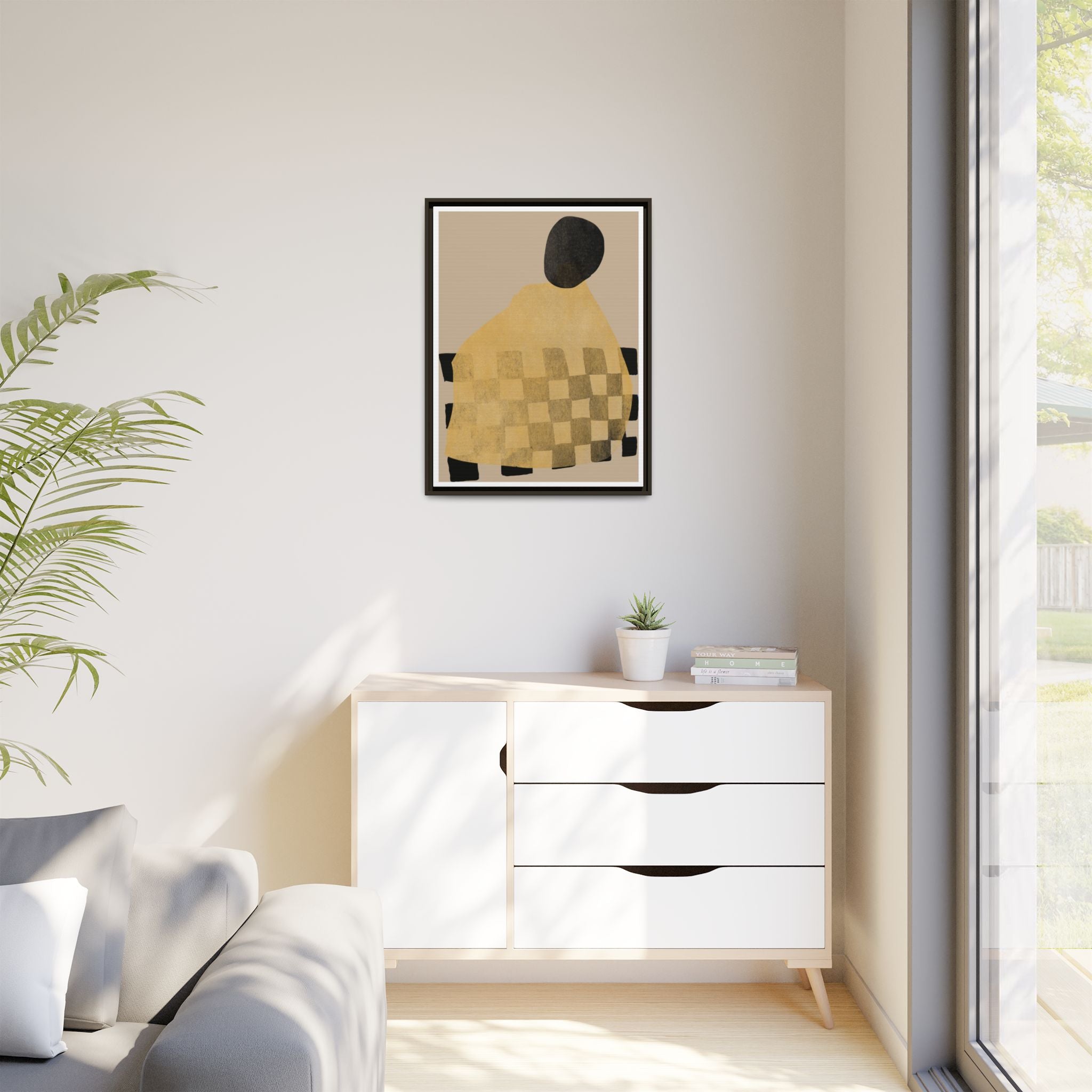 Golden Hearth Pattern Drift - Framed