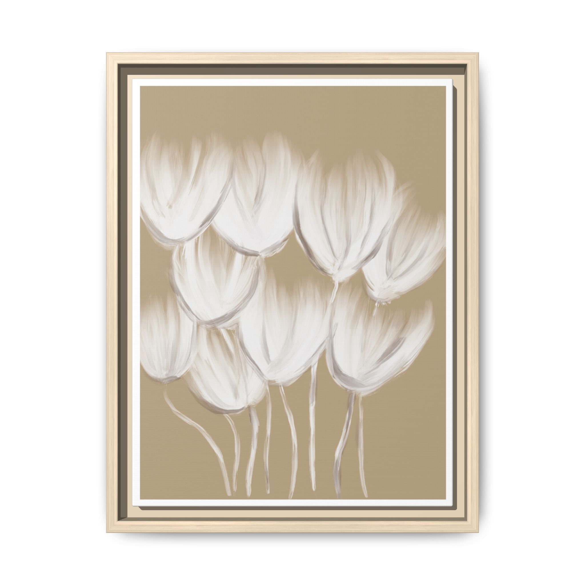 Ivory Petal Stillness - Framed