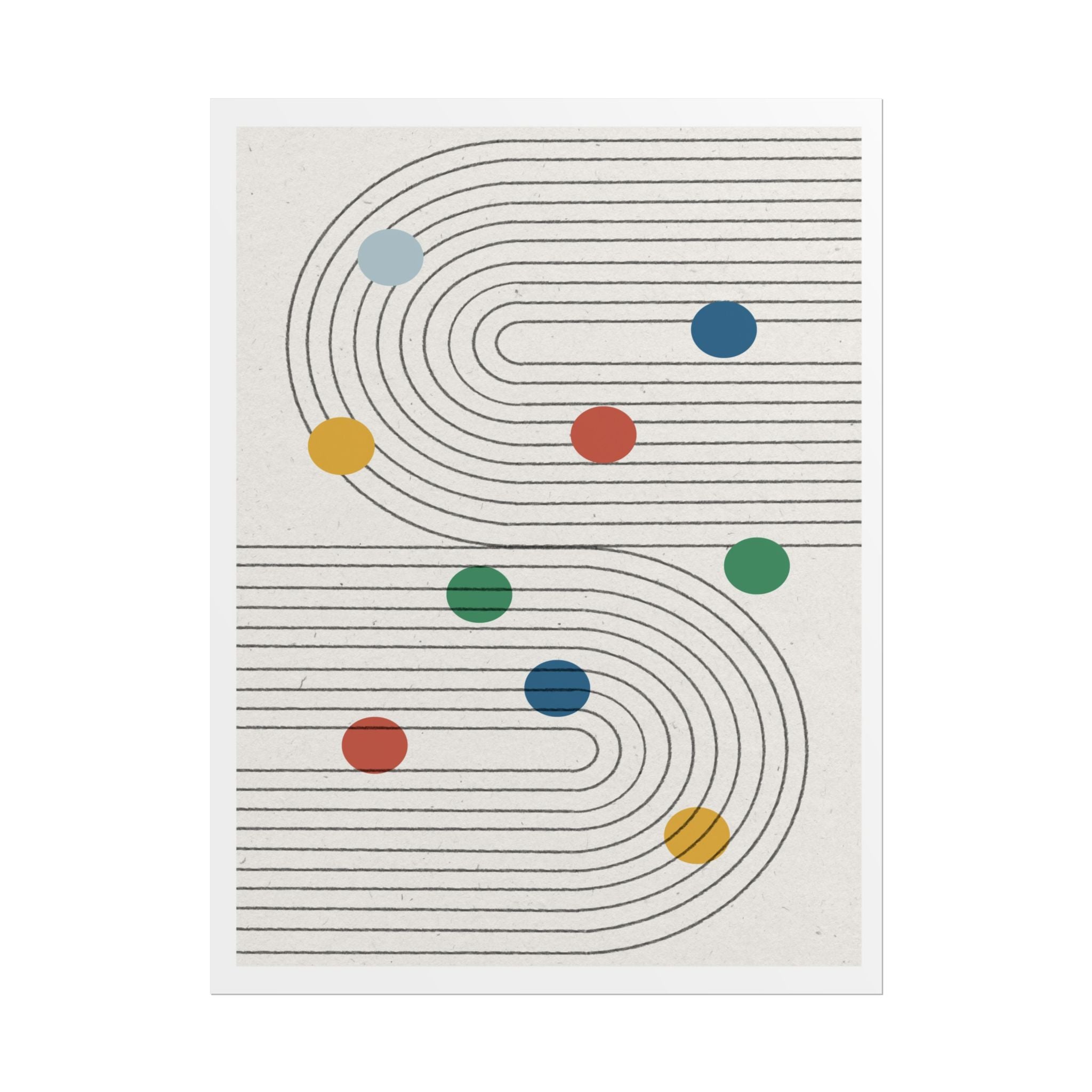Retro Orbit Pathways - Poster