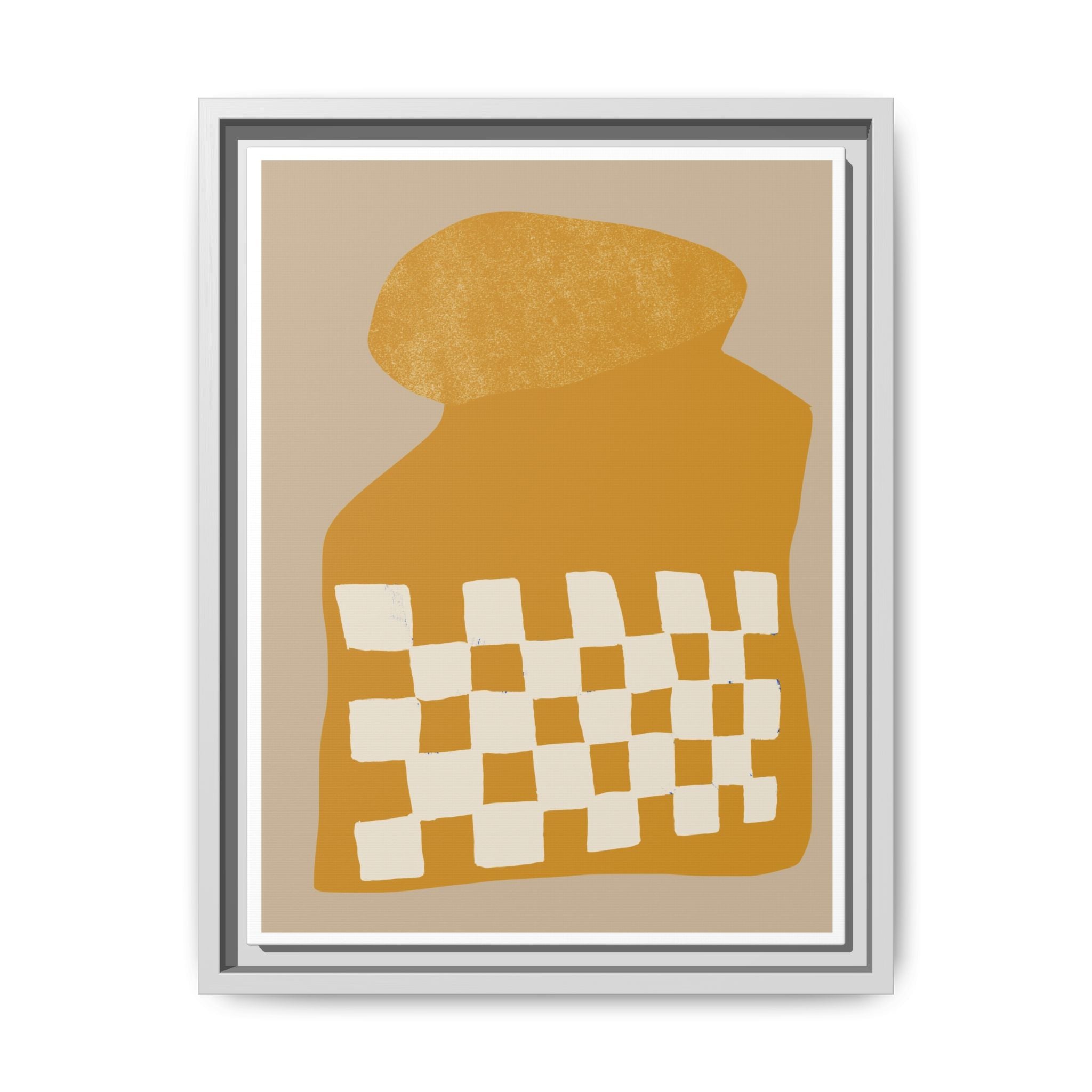 Golden Mosaic Bloom - Framed