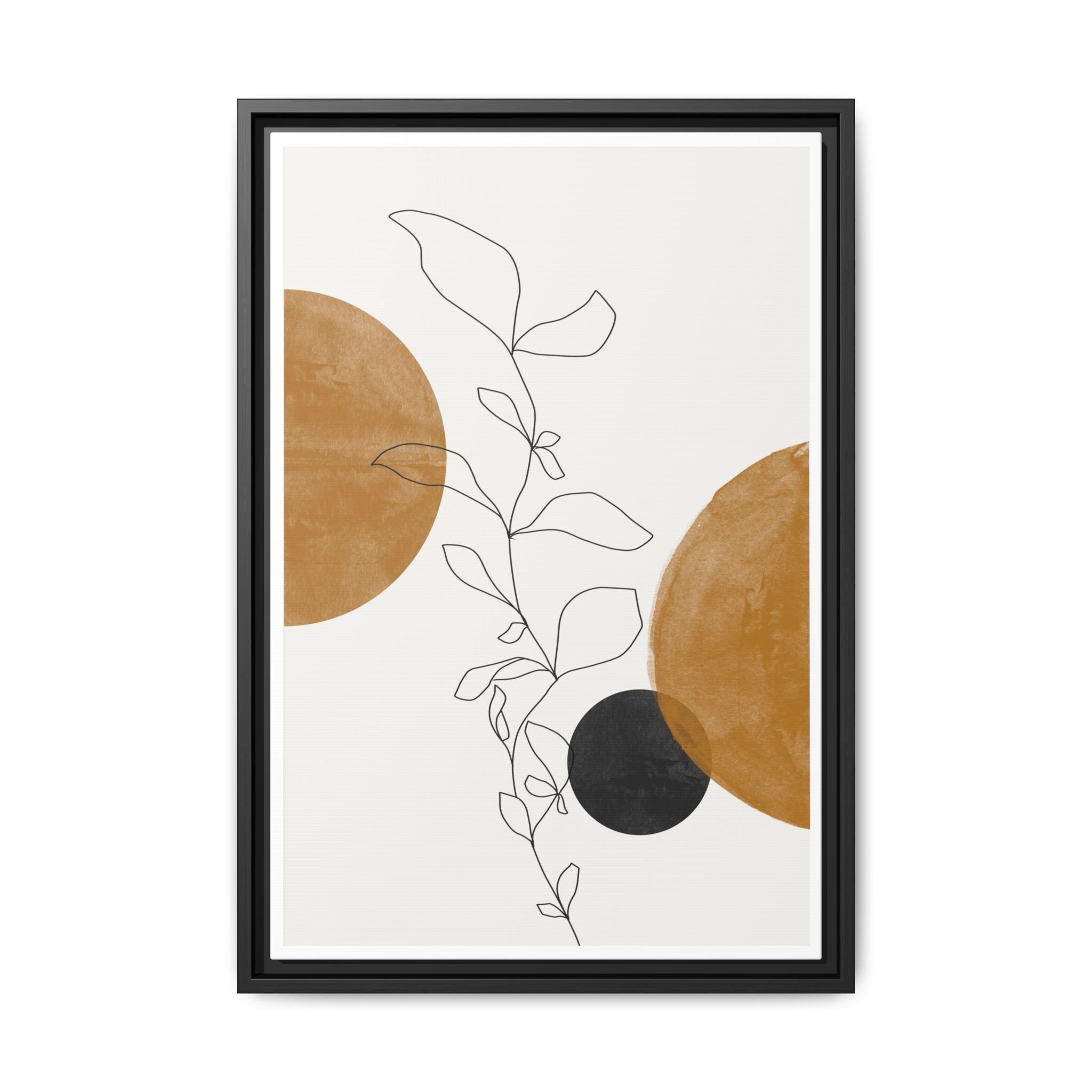 Amber Botanical Drift - Framed
