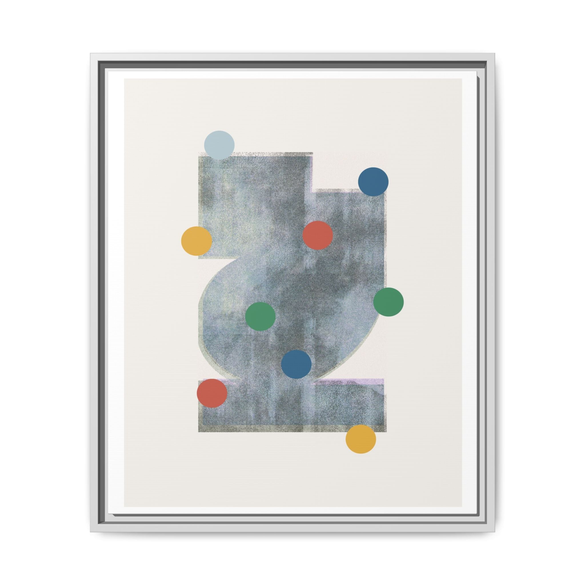 Muted Geometry Reverie - Framed