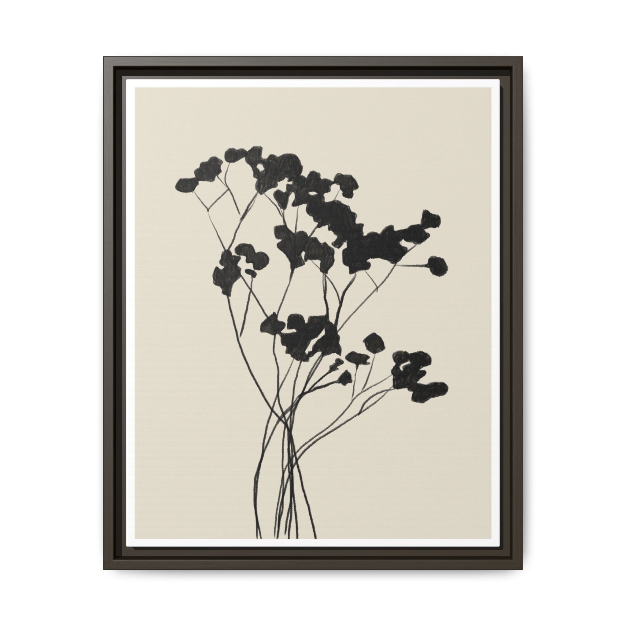 Velvet Bloom Silhouettes - Framed
