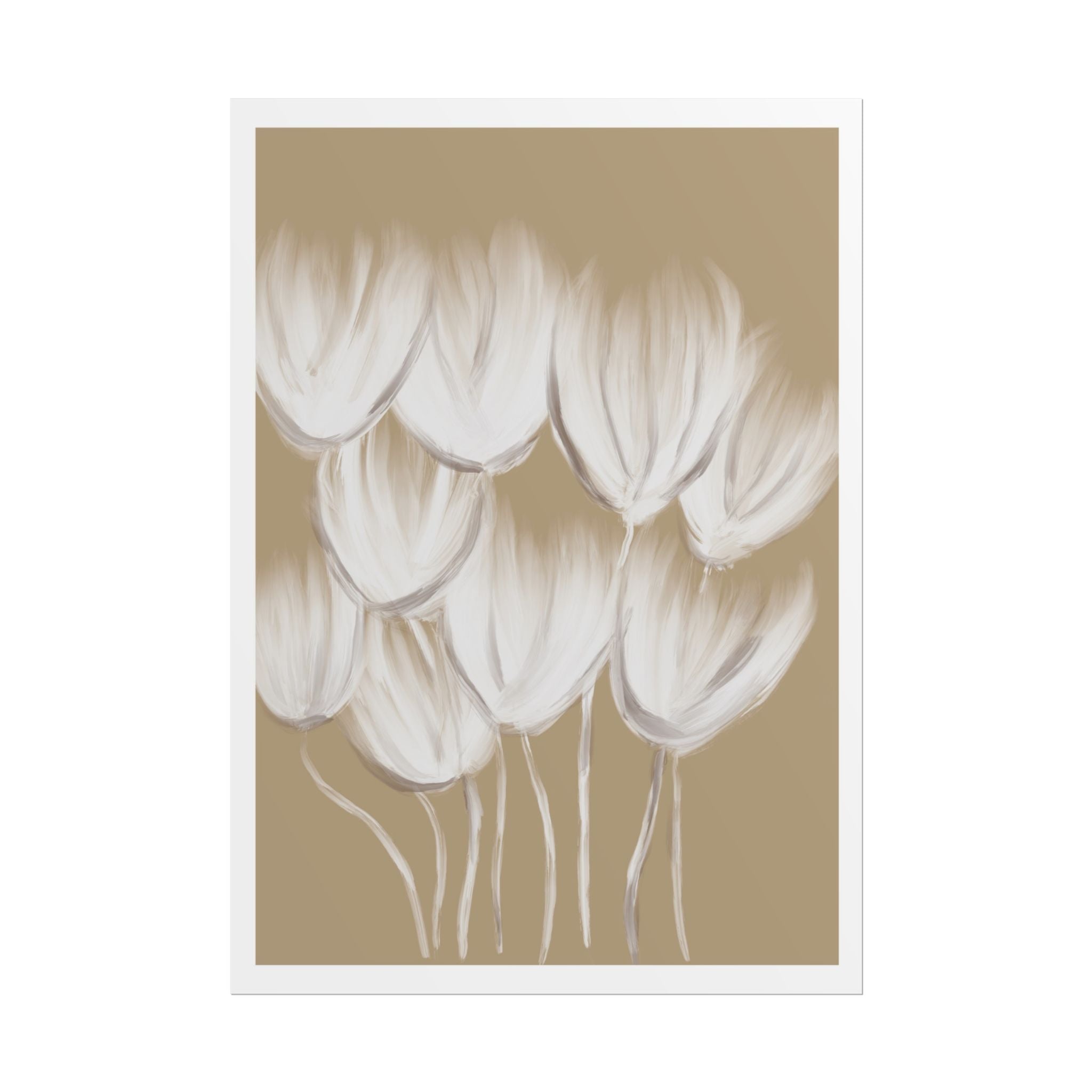 Ivory Petal Stillness - Poster