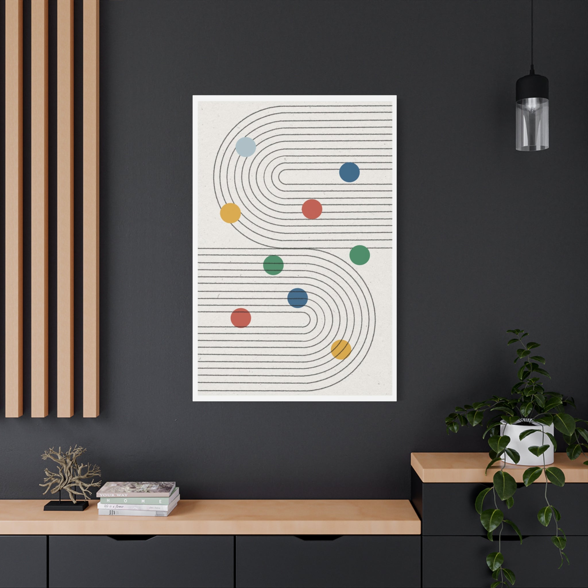 Retro Orbit Pathways - Canvas