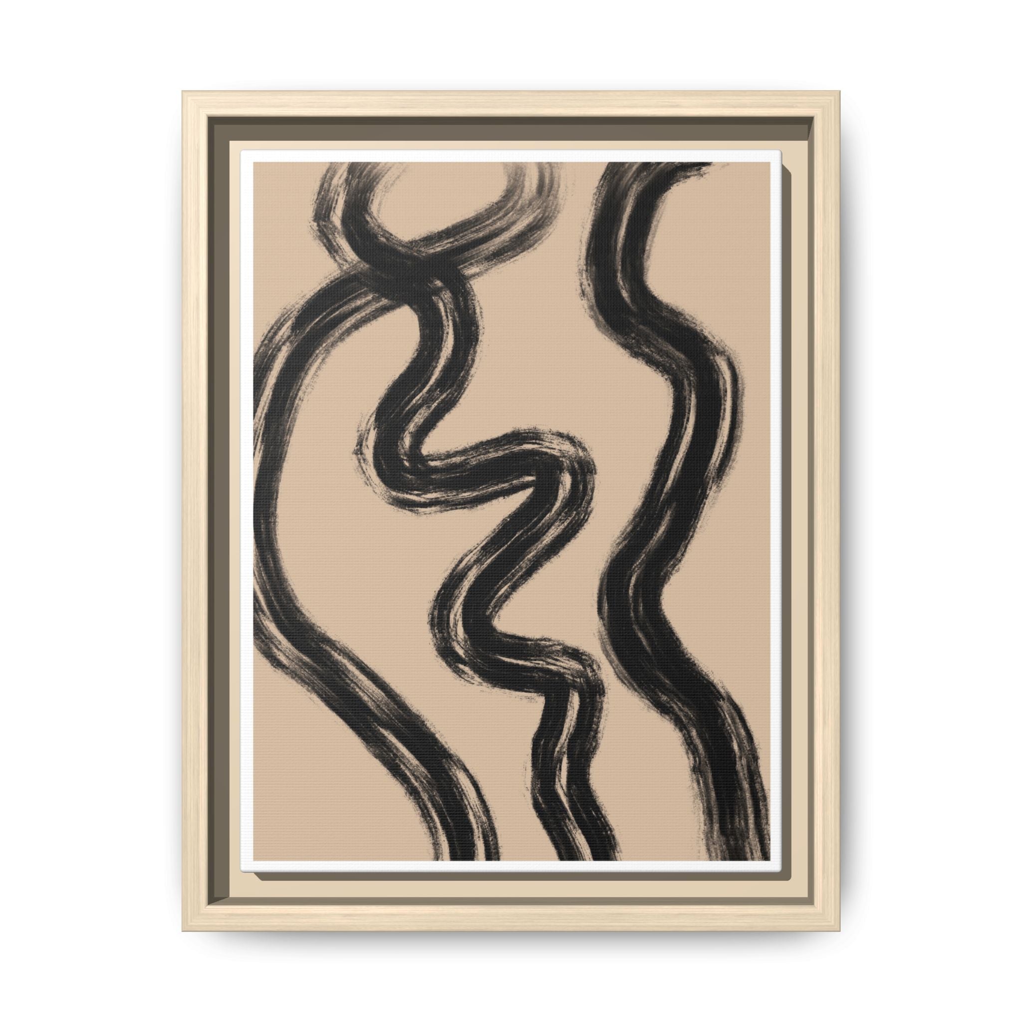 Midnight Current Lines - Framed