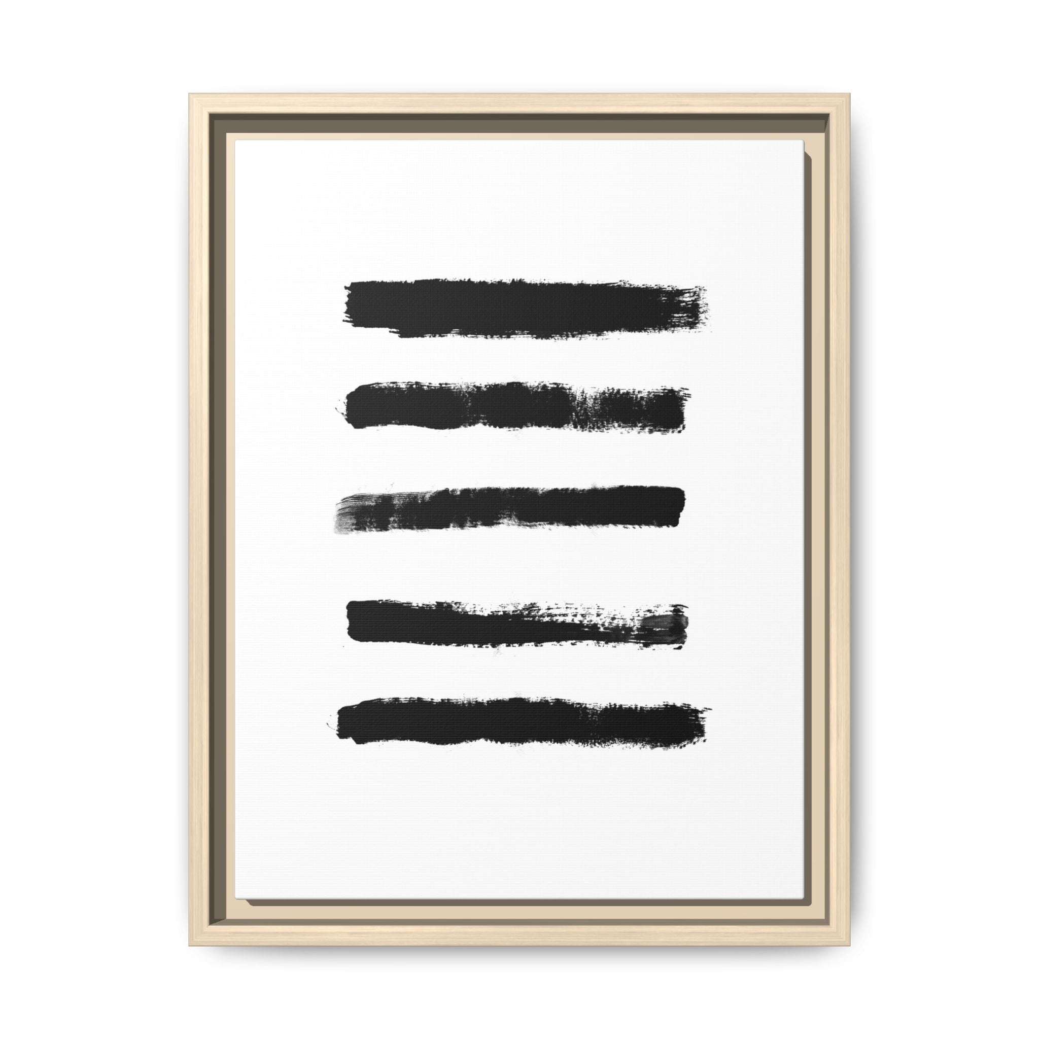 Obsidian Silence Strokes - Framed