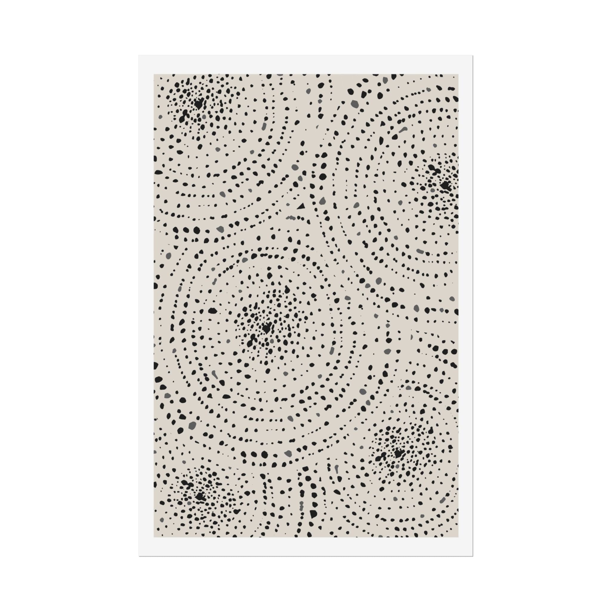 Celestial Pebble Drift Patterns - Poster