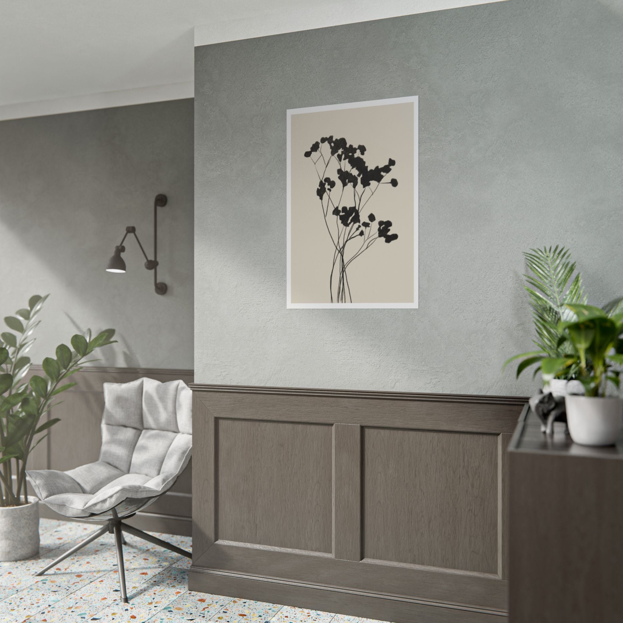 Velvet Bloom Silhouettes - Poster