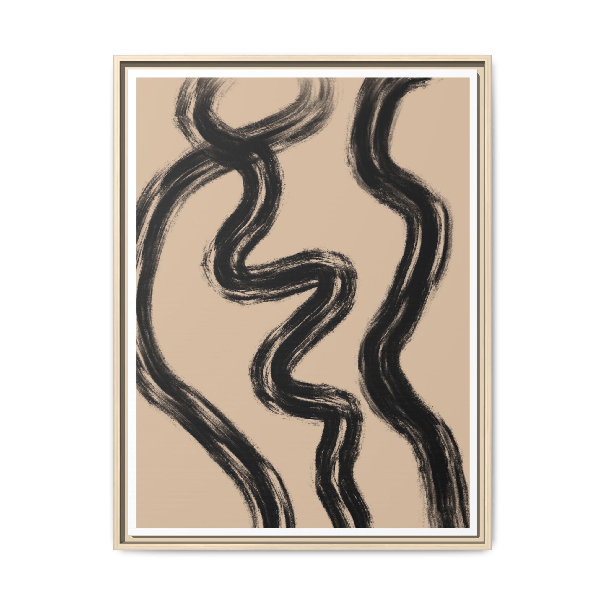 Midnight Current Lines - Framed