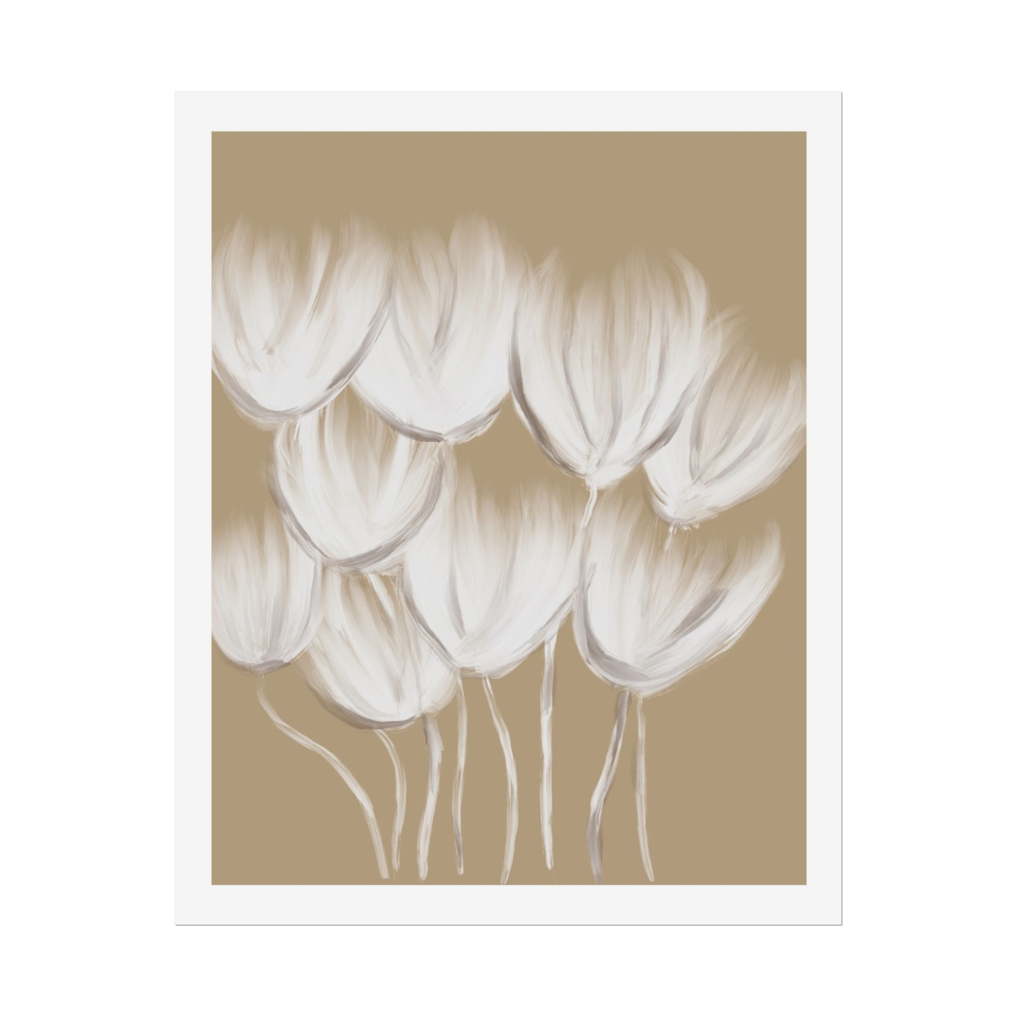 Ivory Petal Stillness - Poster