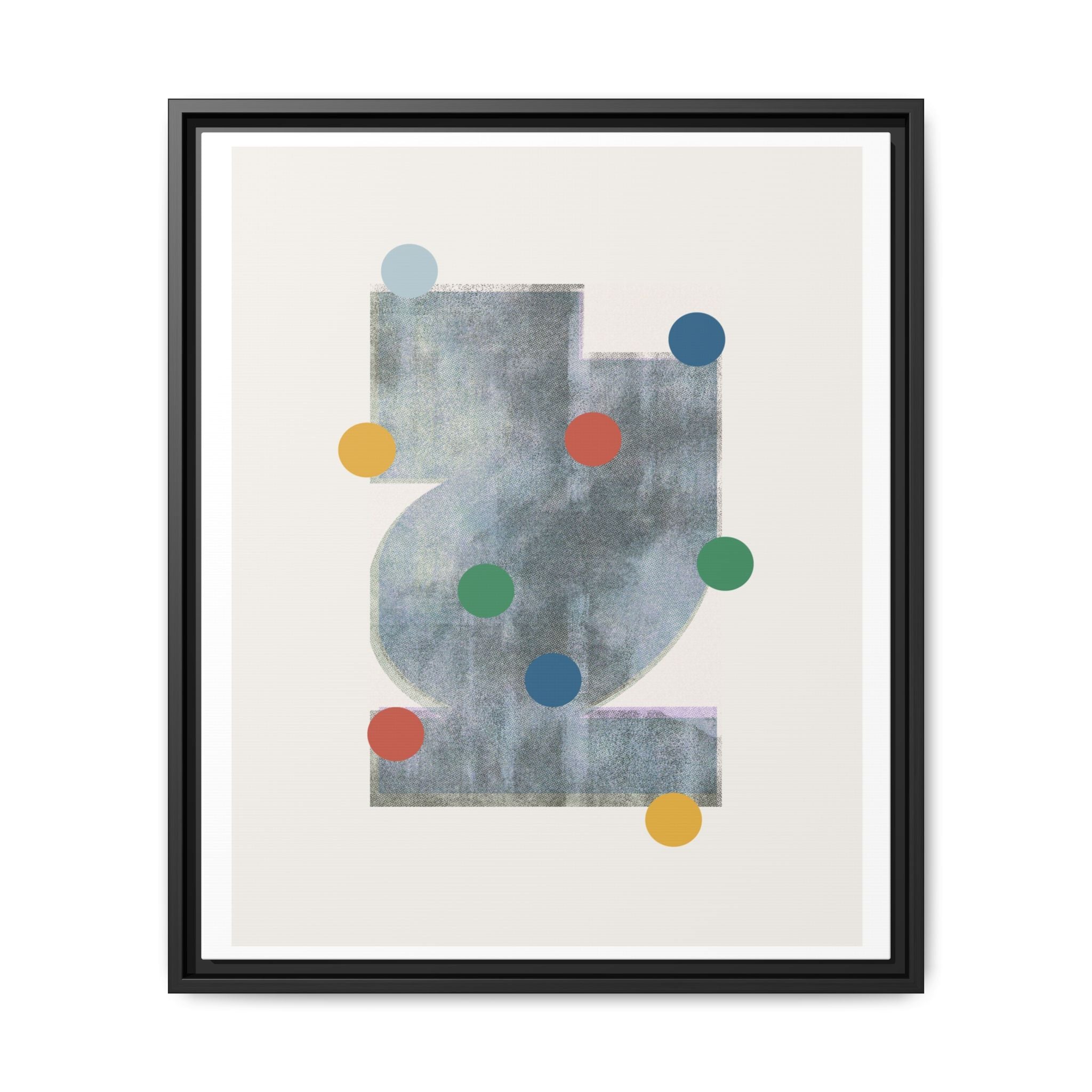Muted Geometry Reverie - Framed