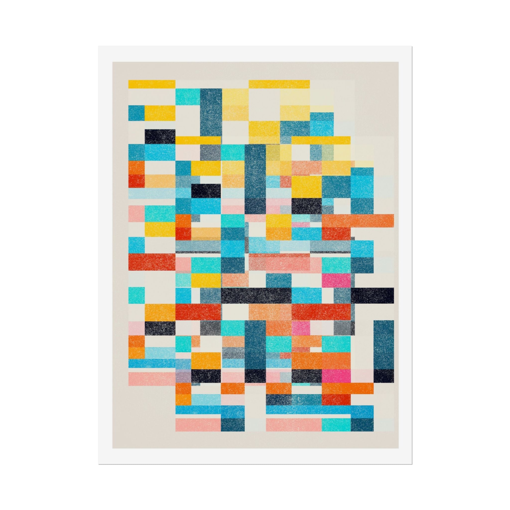 Chromatic Grid Reverie - Poster