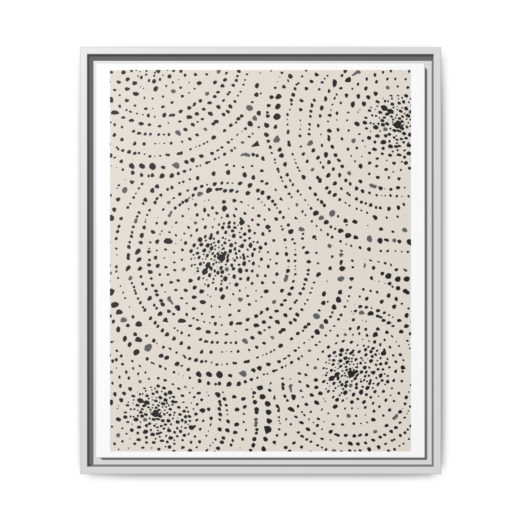 Celestial Pebble Drift Patterns - Framed