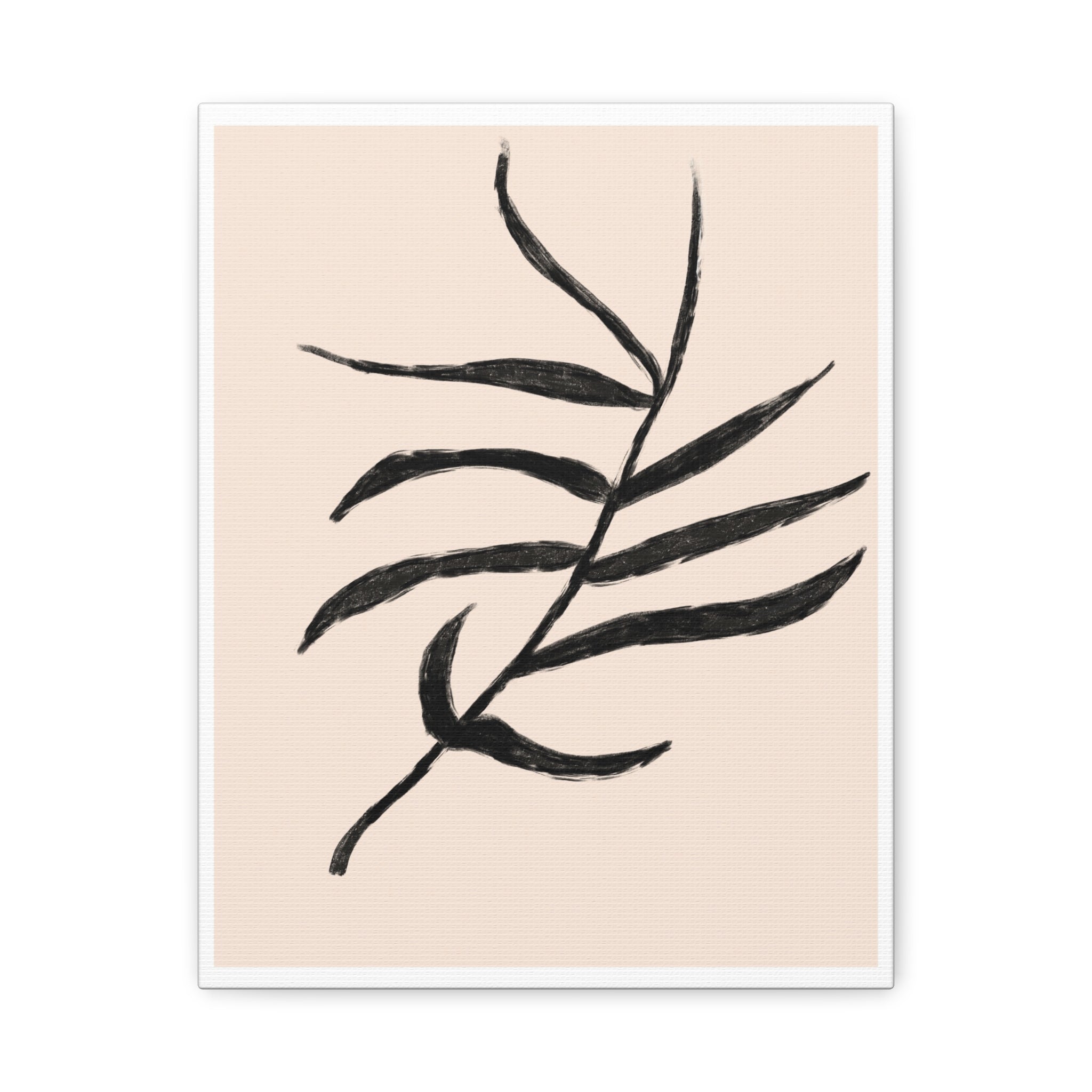 Ebony Frond Drift - Canvas
