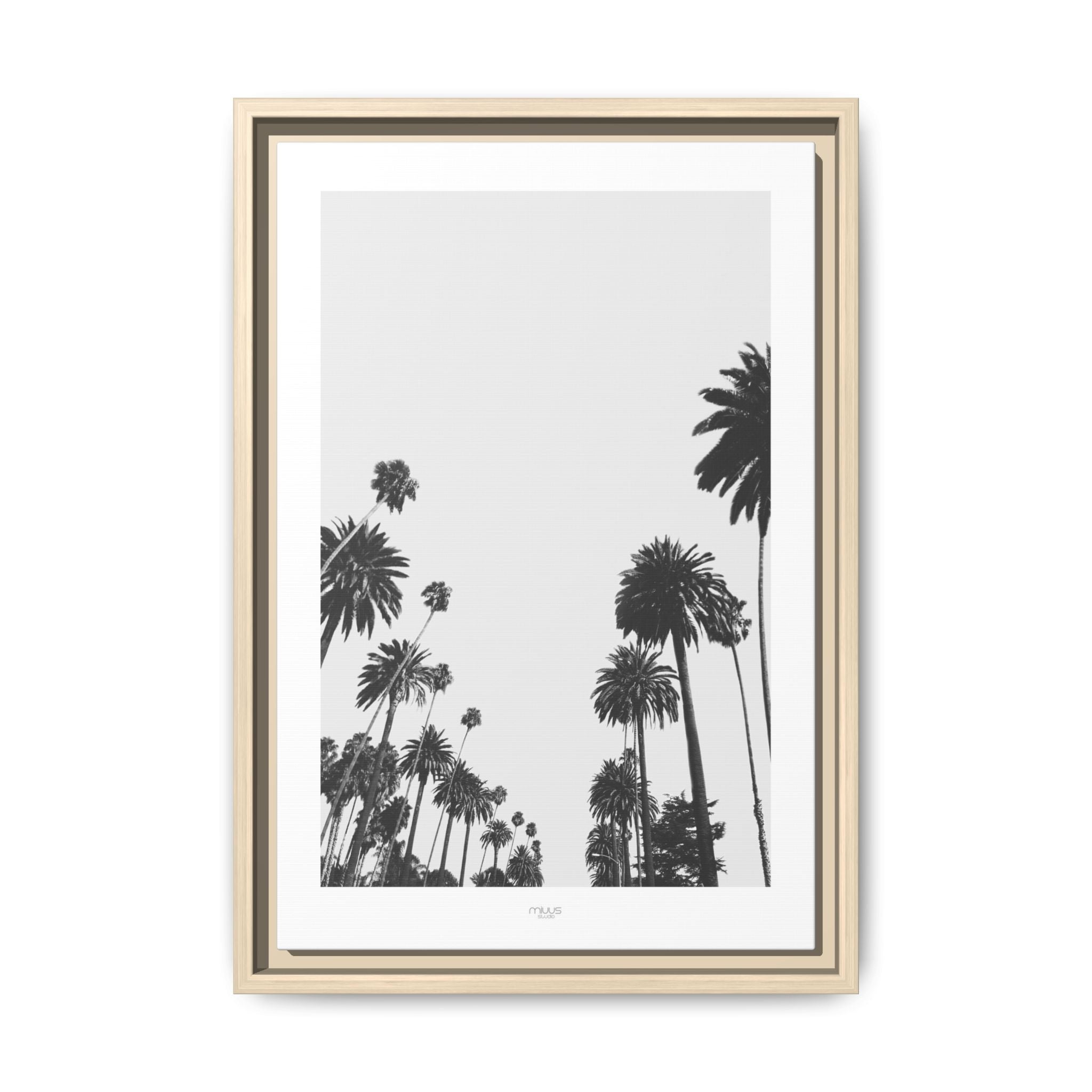 Midnight Palm Reverie - Framed