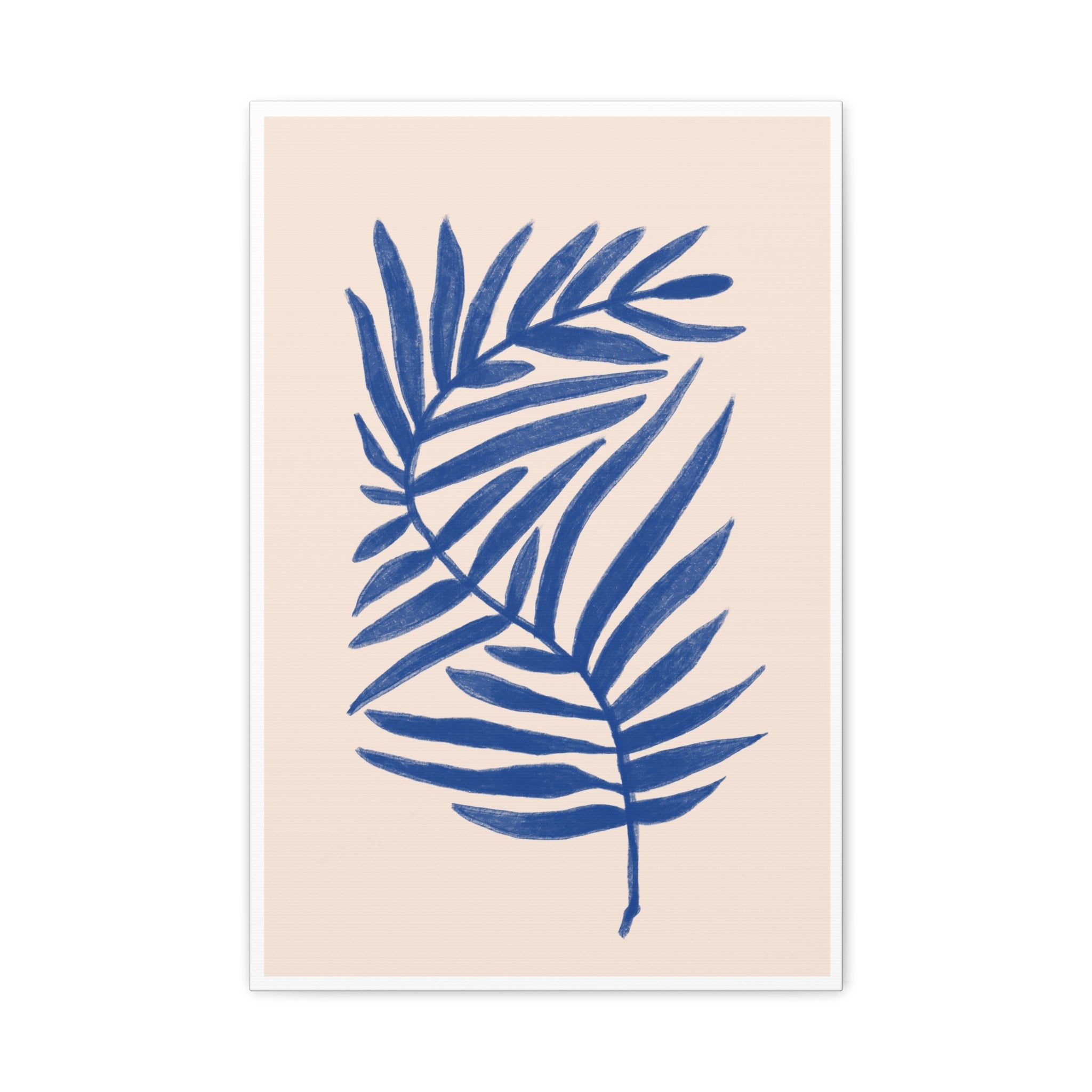 Sapphire Frond Harmony - Canvas