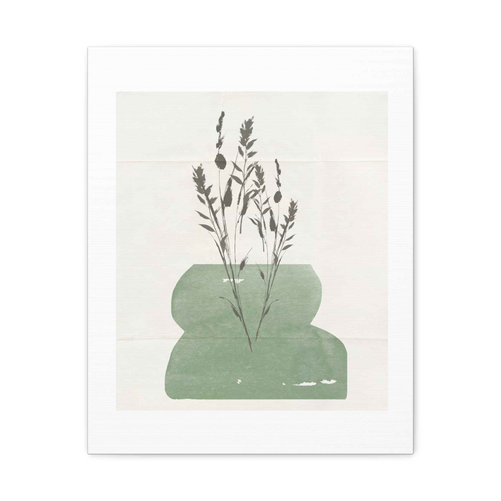 Sage Meadow Silhouette - Canvas