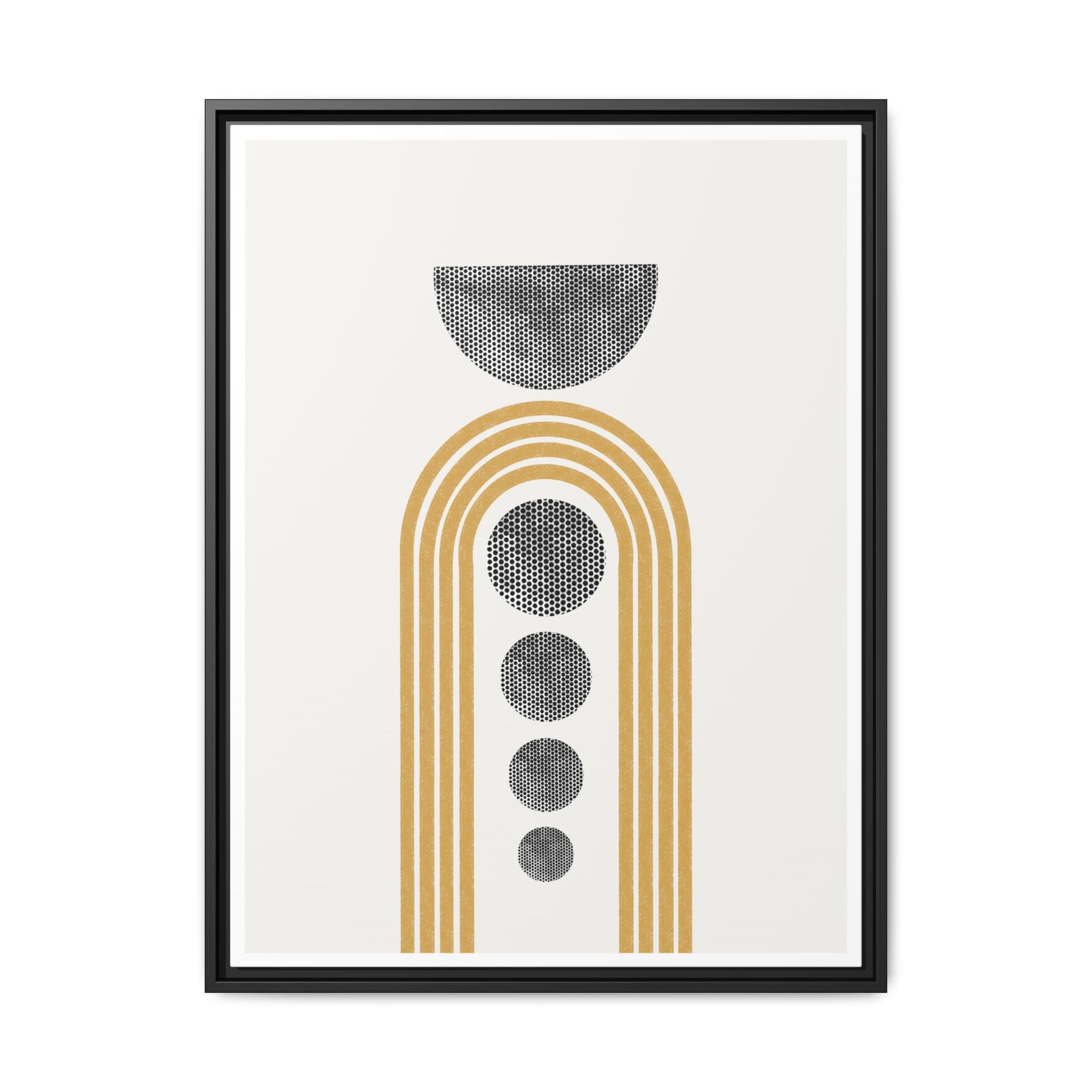 Golden Orbit Cascade - Framed