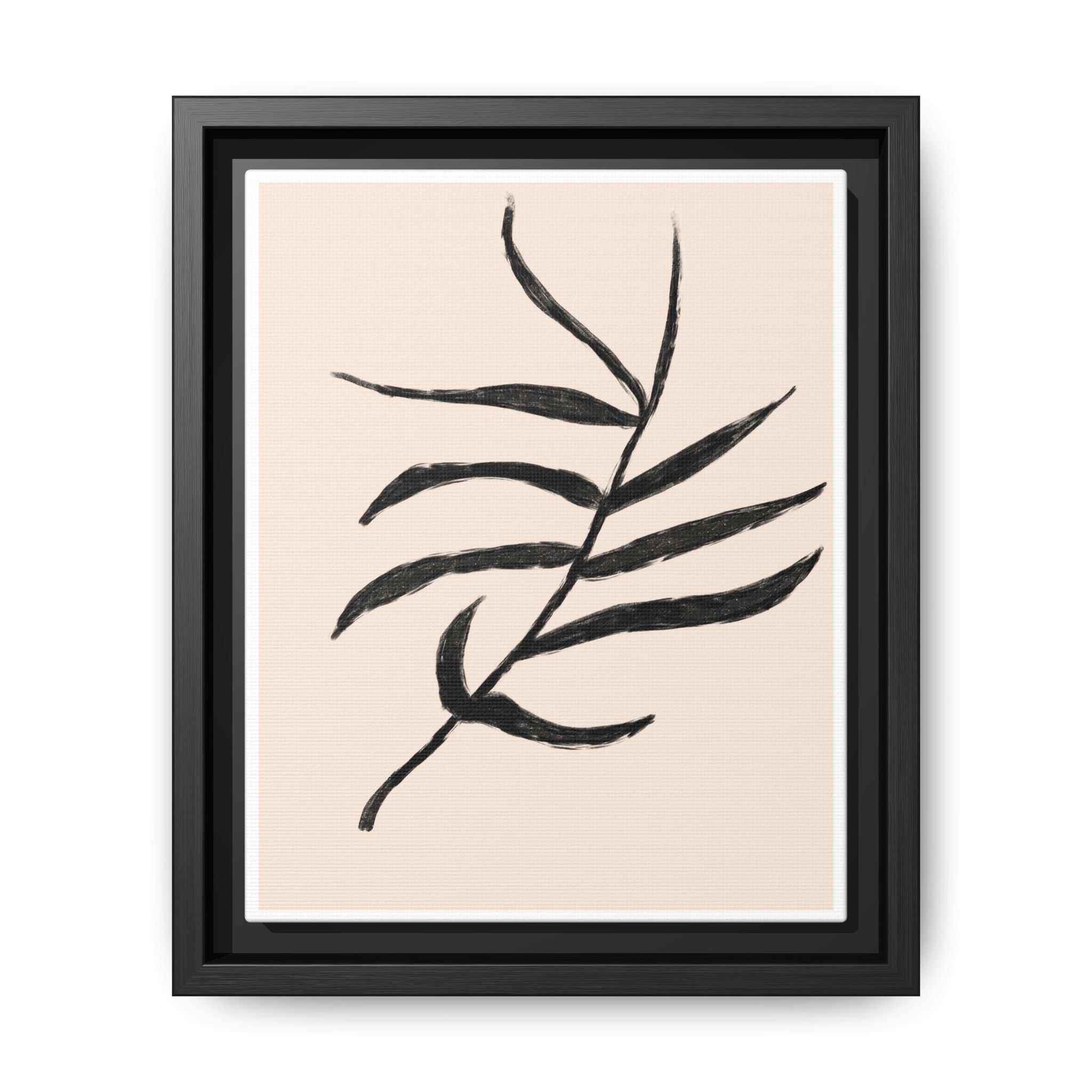 Ebony Frond Drift - Framed