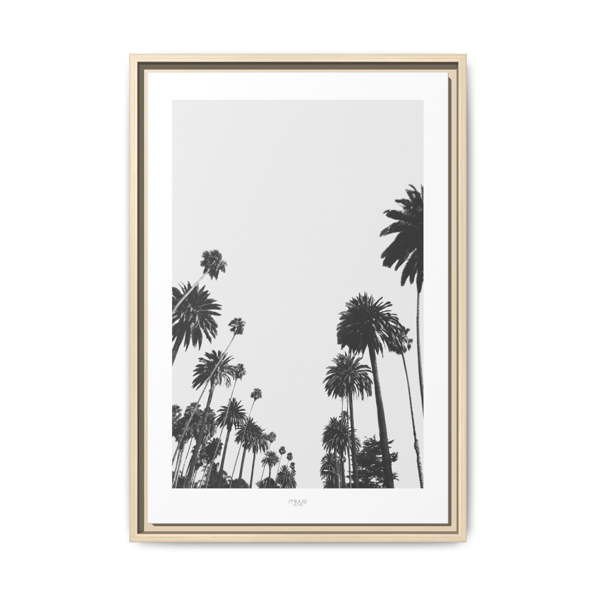 Midnight Palm Reverie - Framed