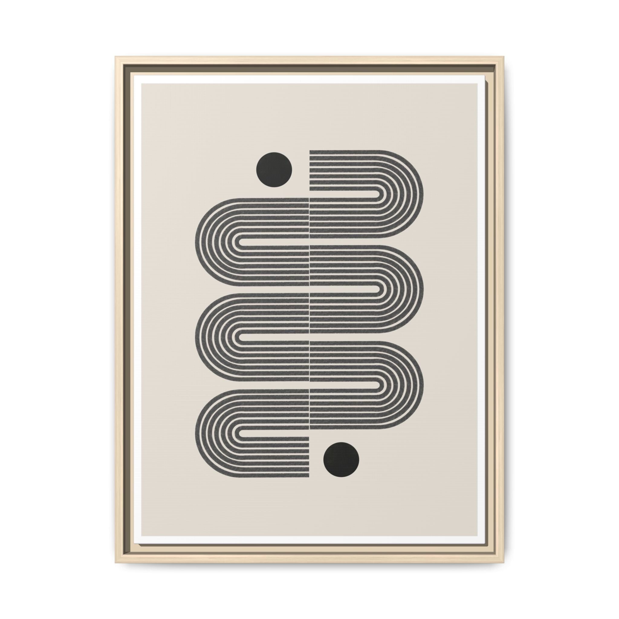 Midnight Circuit Flow - Framed