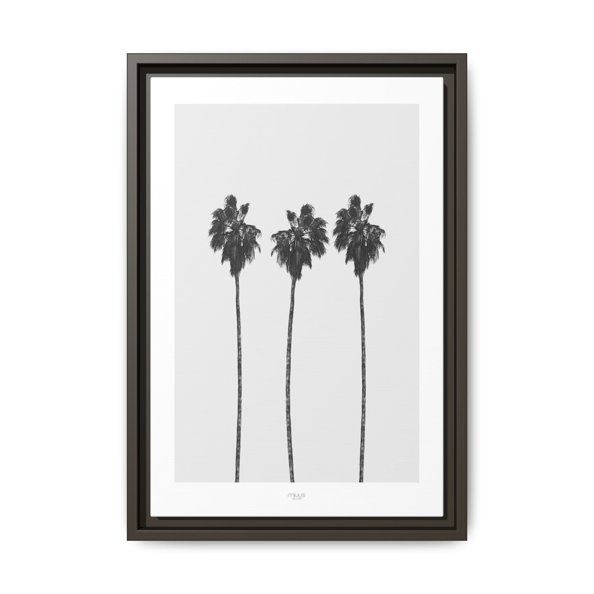 Silver Coast Palm Trio - Framed
