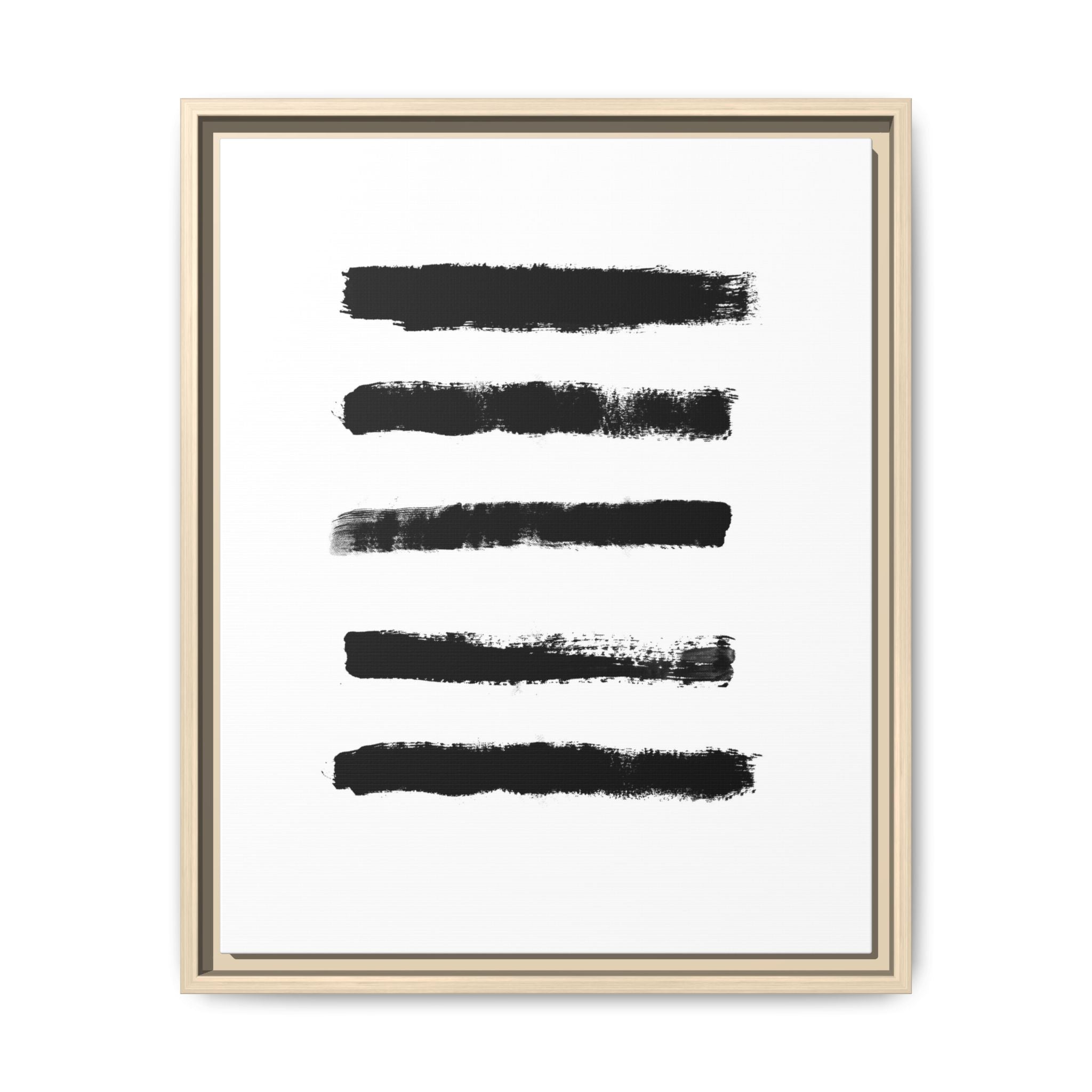 Obsidian Silence Strokes - Framed