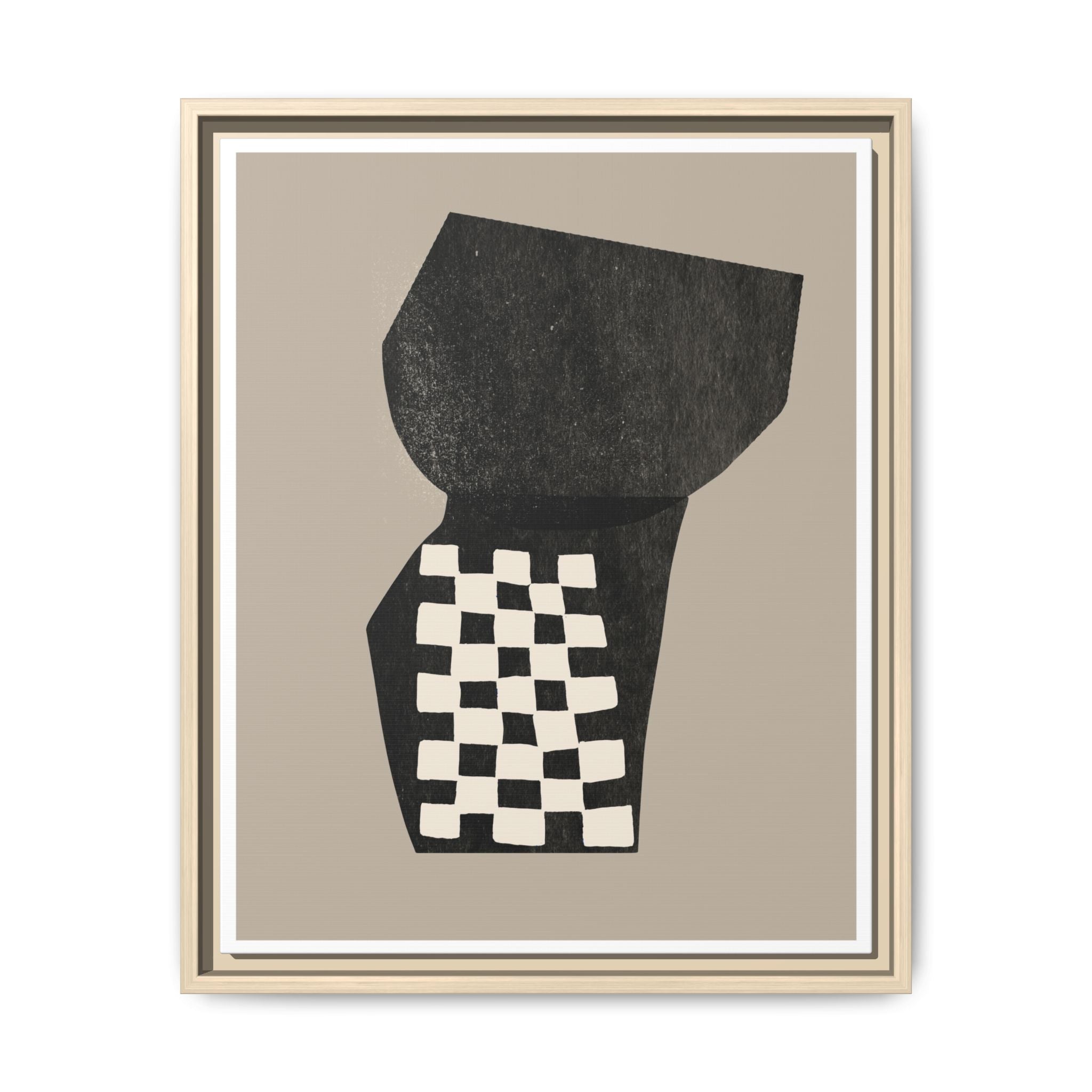 Noir Mosaic Form Balance - Framed