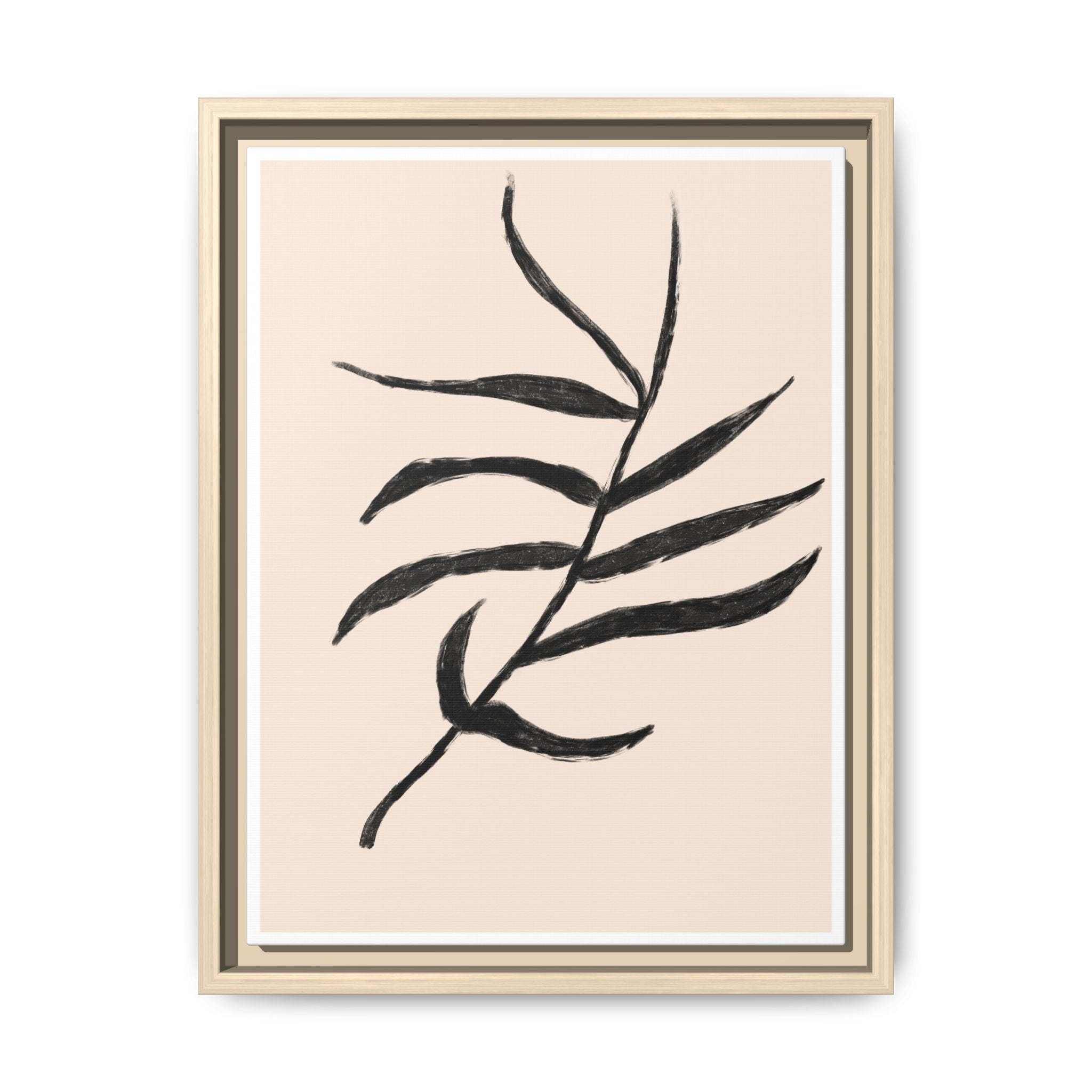 Ebony Frond Drift - Framed