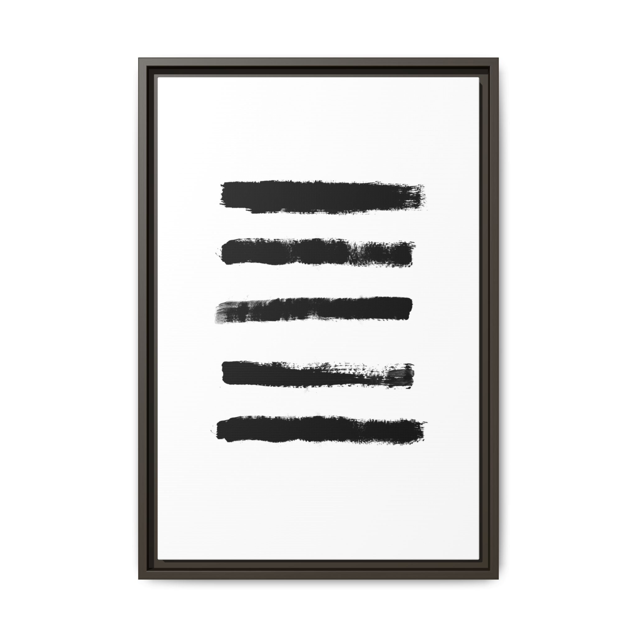 Obsidian Silence Strokes - Framed
