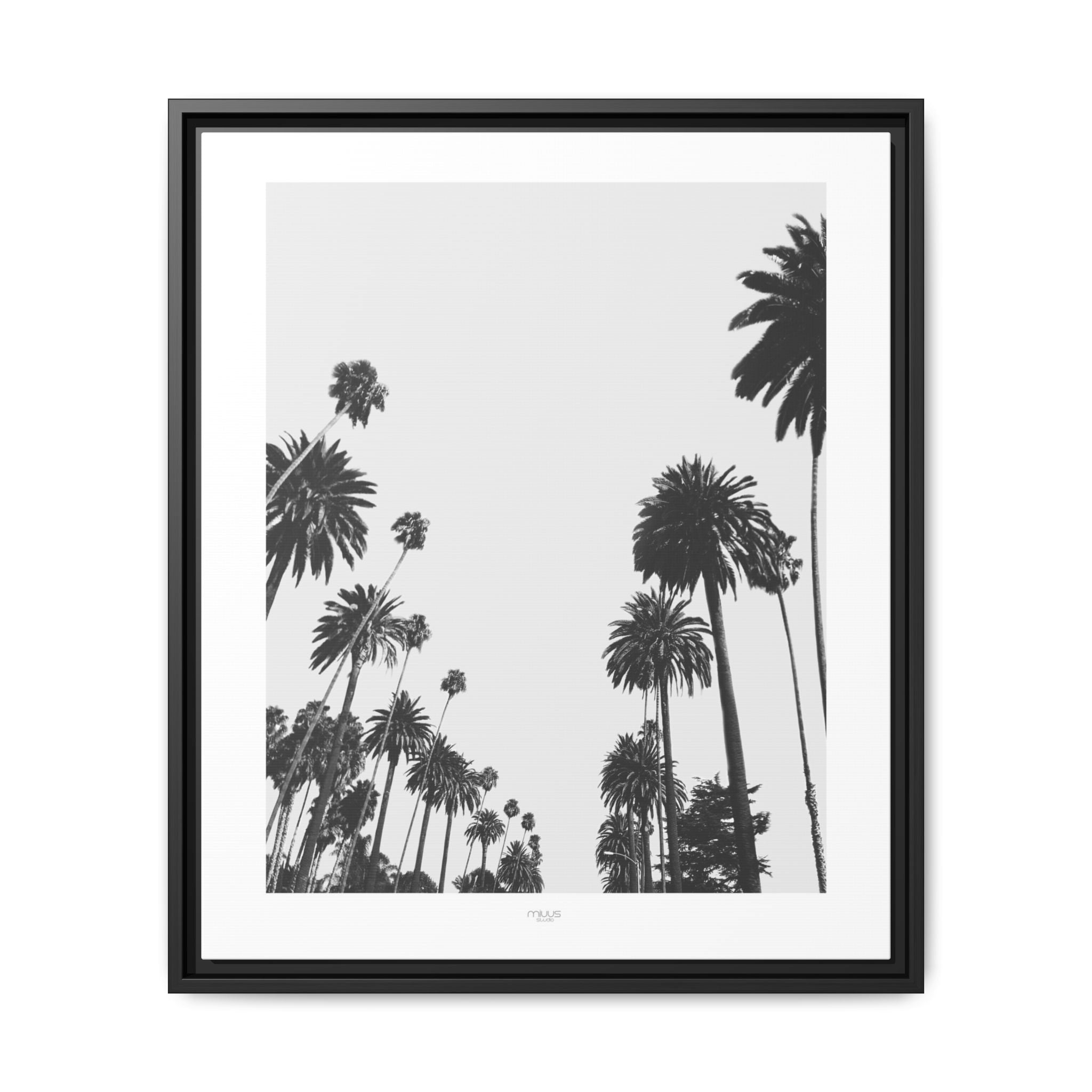 Midnight Palm Reverie - Framed